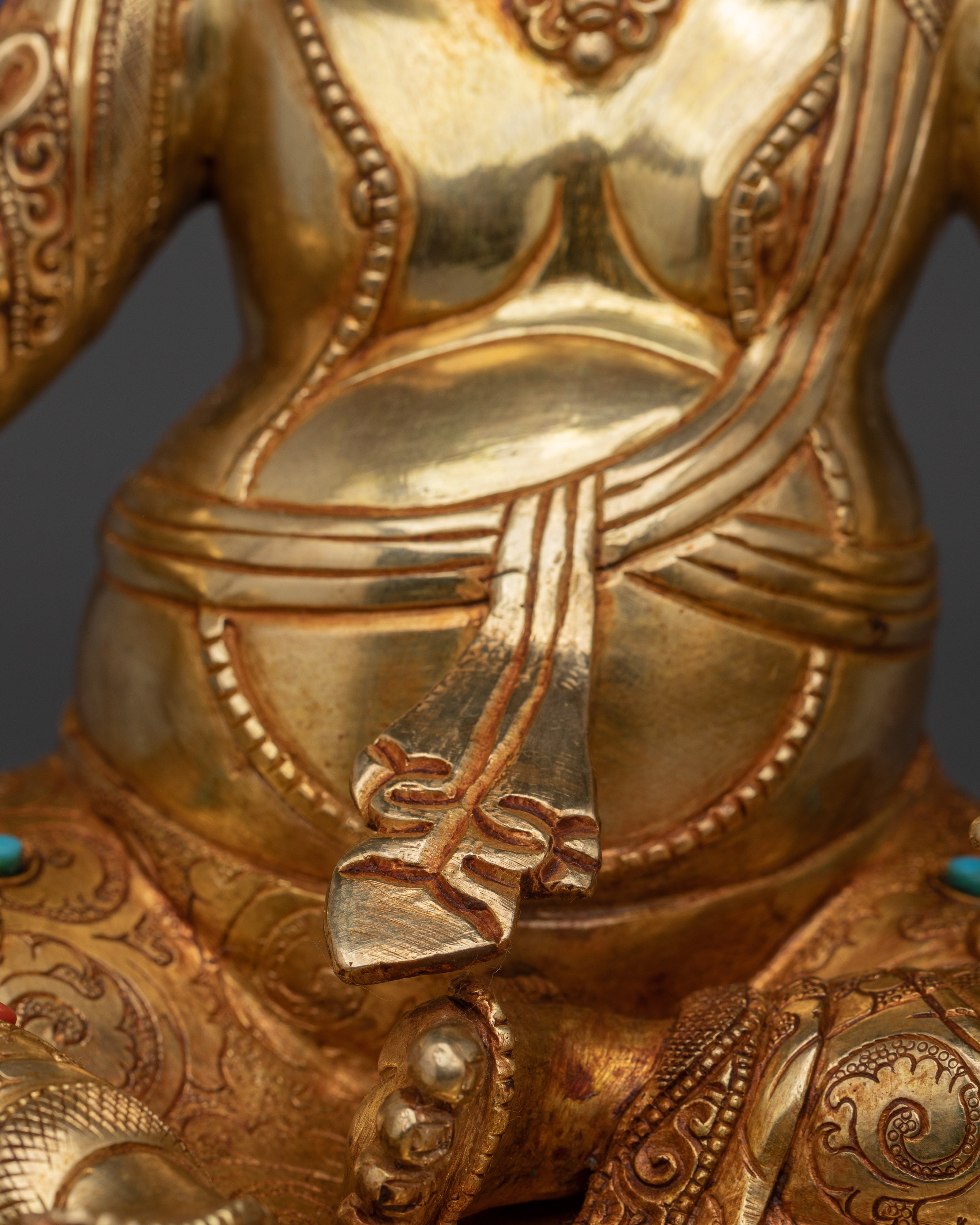 Handcrafted Buddhist Statue of Dzambhala | Wealth Deity Sculpture