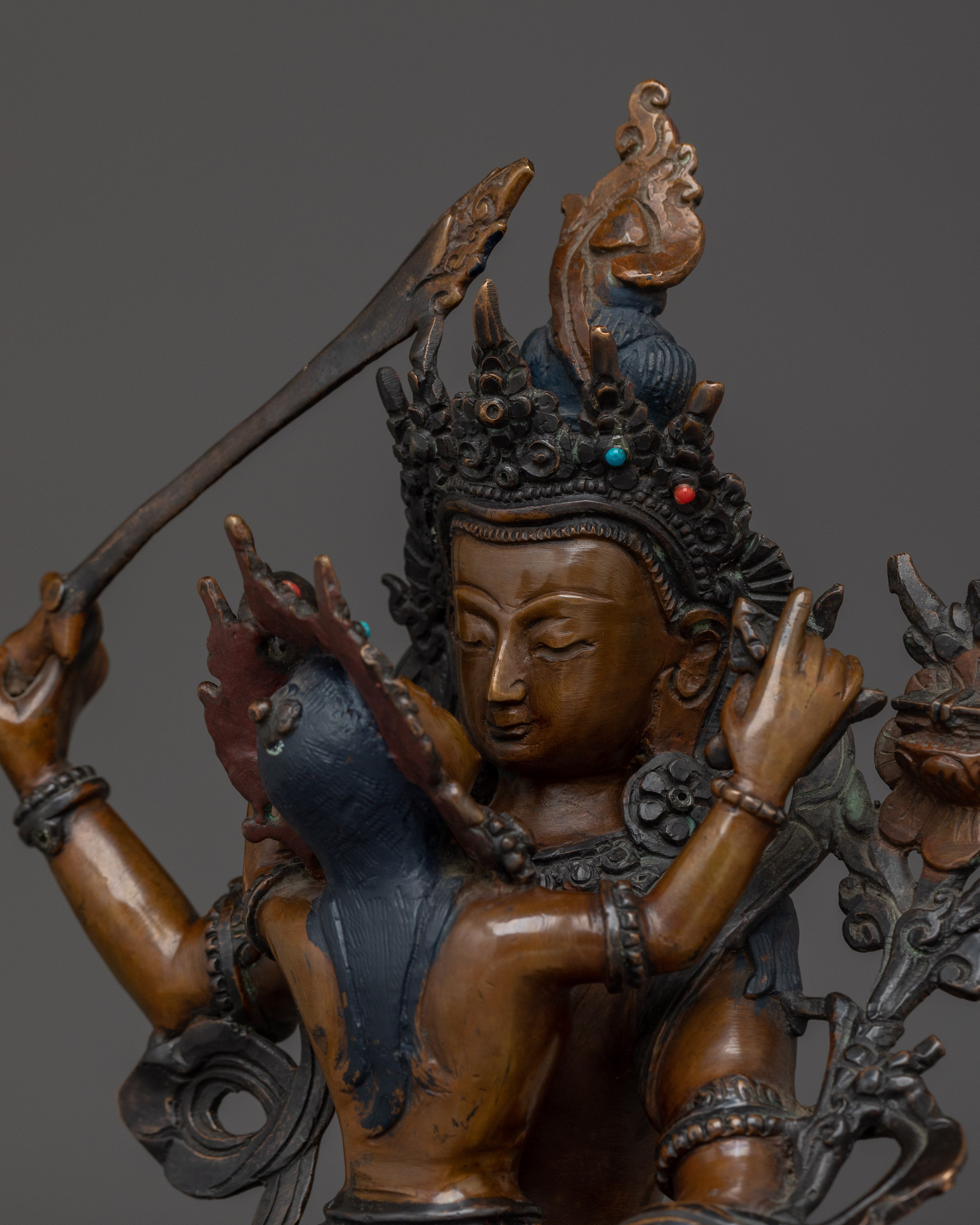 Manjushri with consort | Embodiment of Wisdom and Compassion