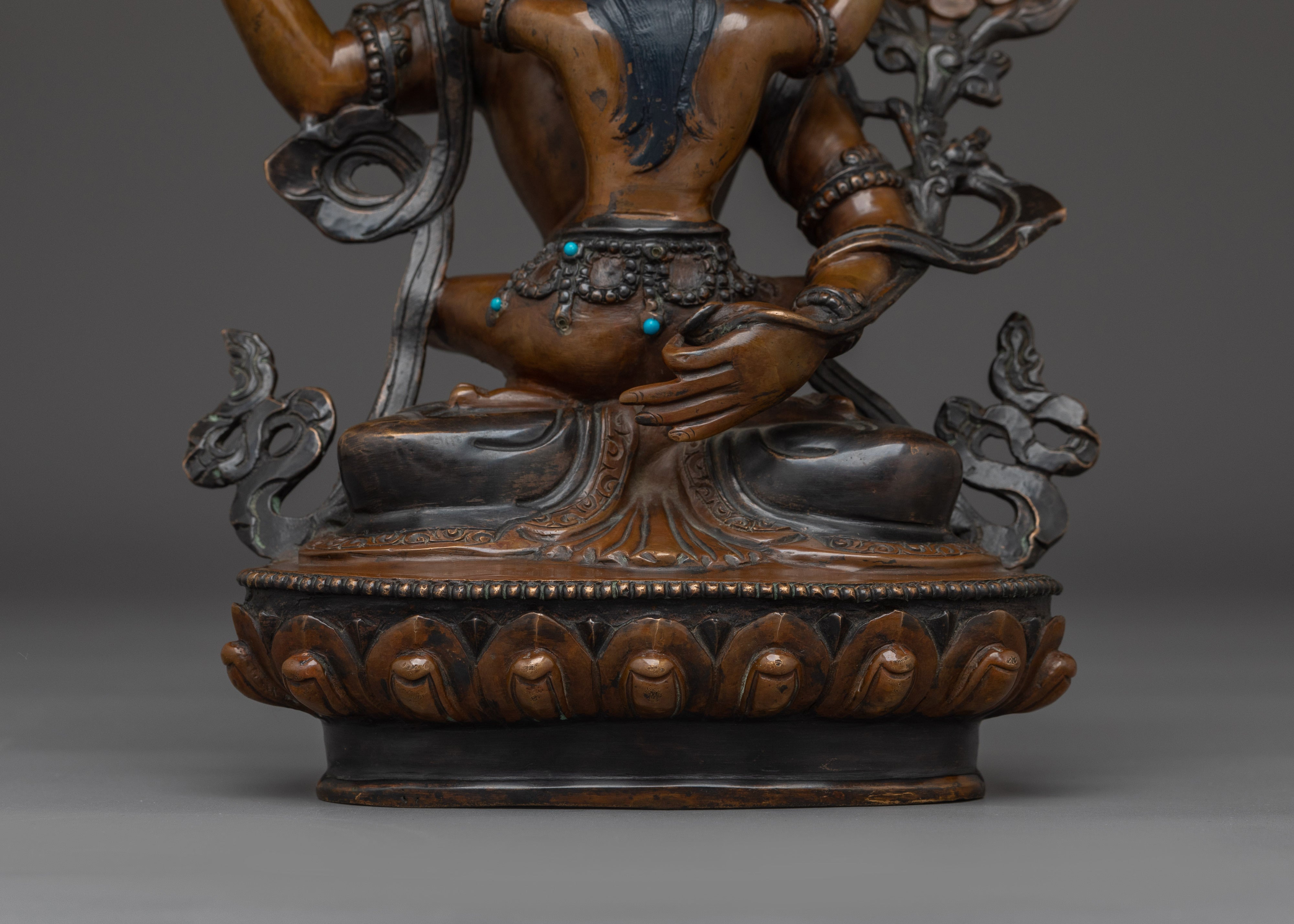 Manjushri with consort | Embodiment of Wisdom and Compassion