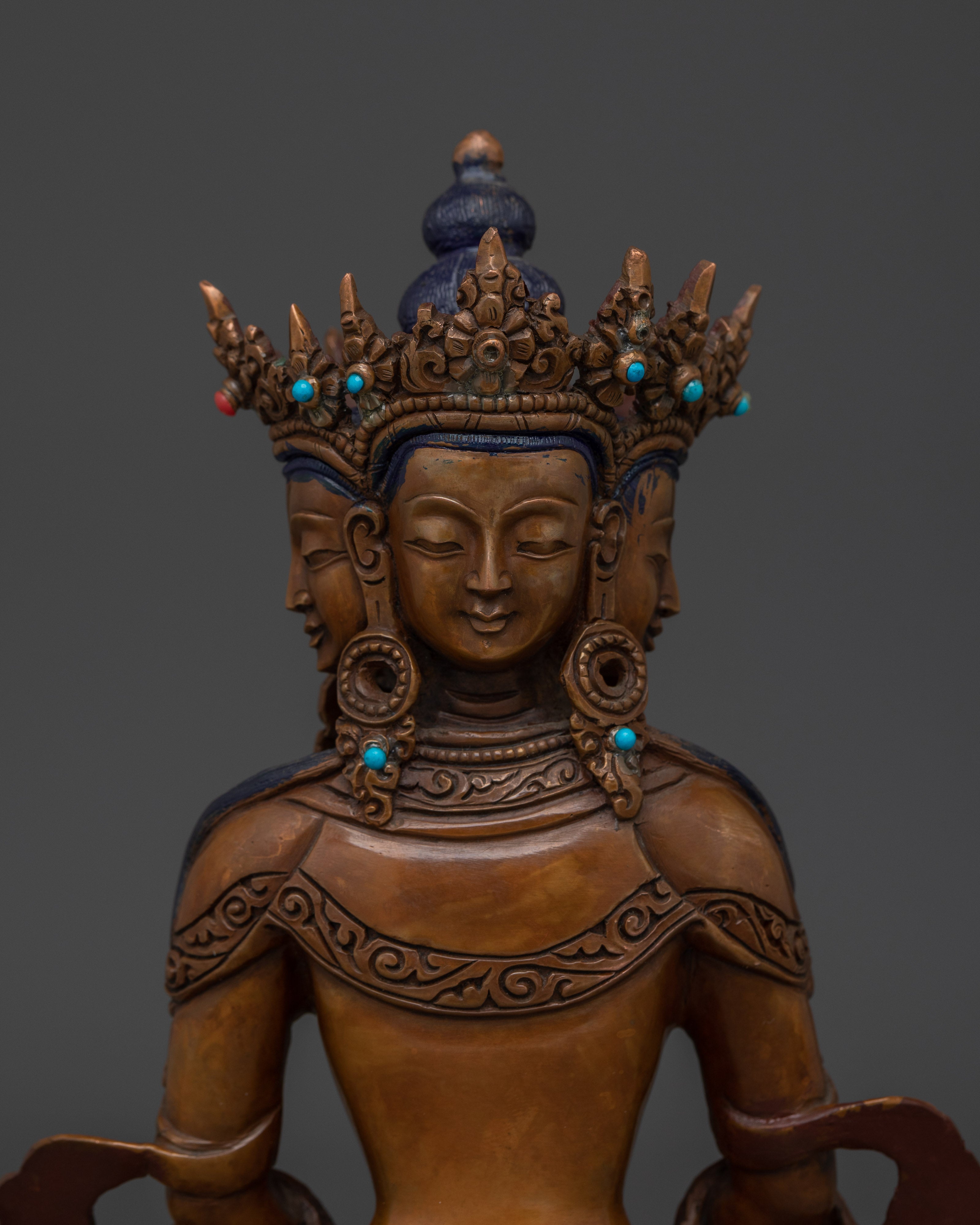 Oxidized Vairocana Statue | Embodiment of the Dharmakaya