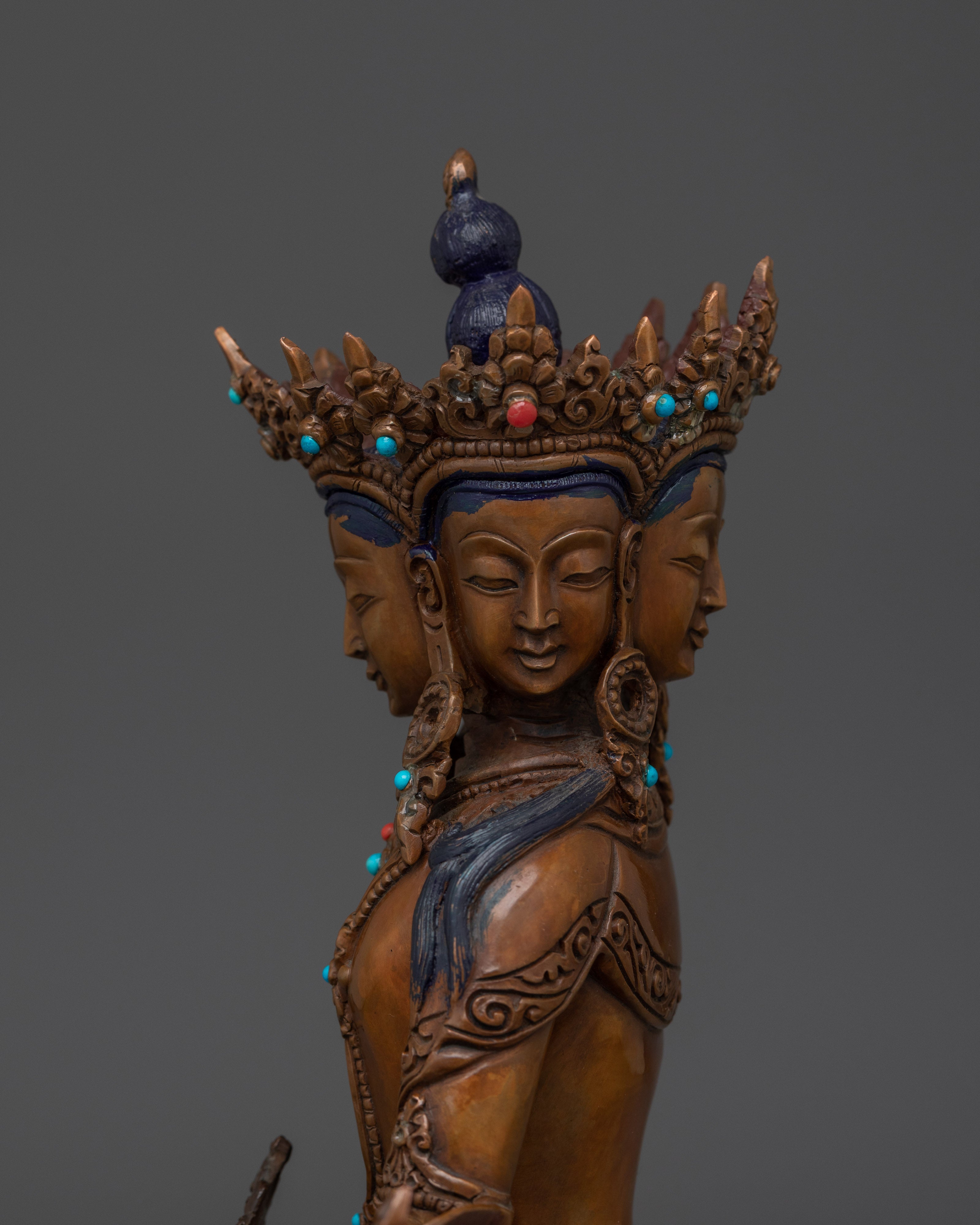 Oxidized Vairocana Statue | Embodiment of the Dharmakaya