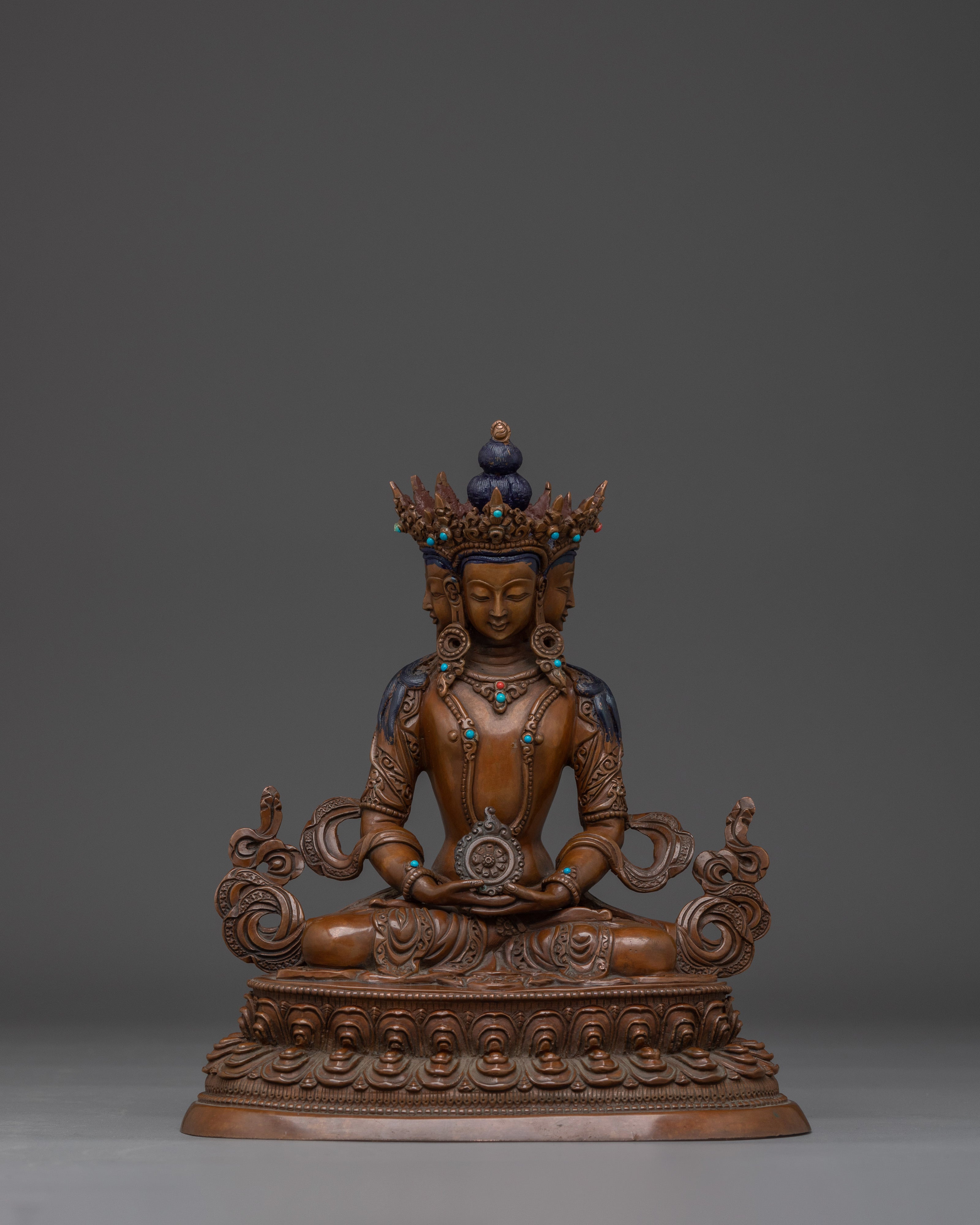 Oxidized Vairocana Statue | Embodiment of the Dharmakaya