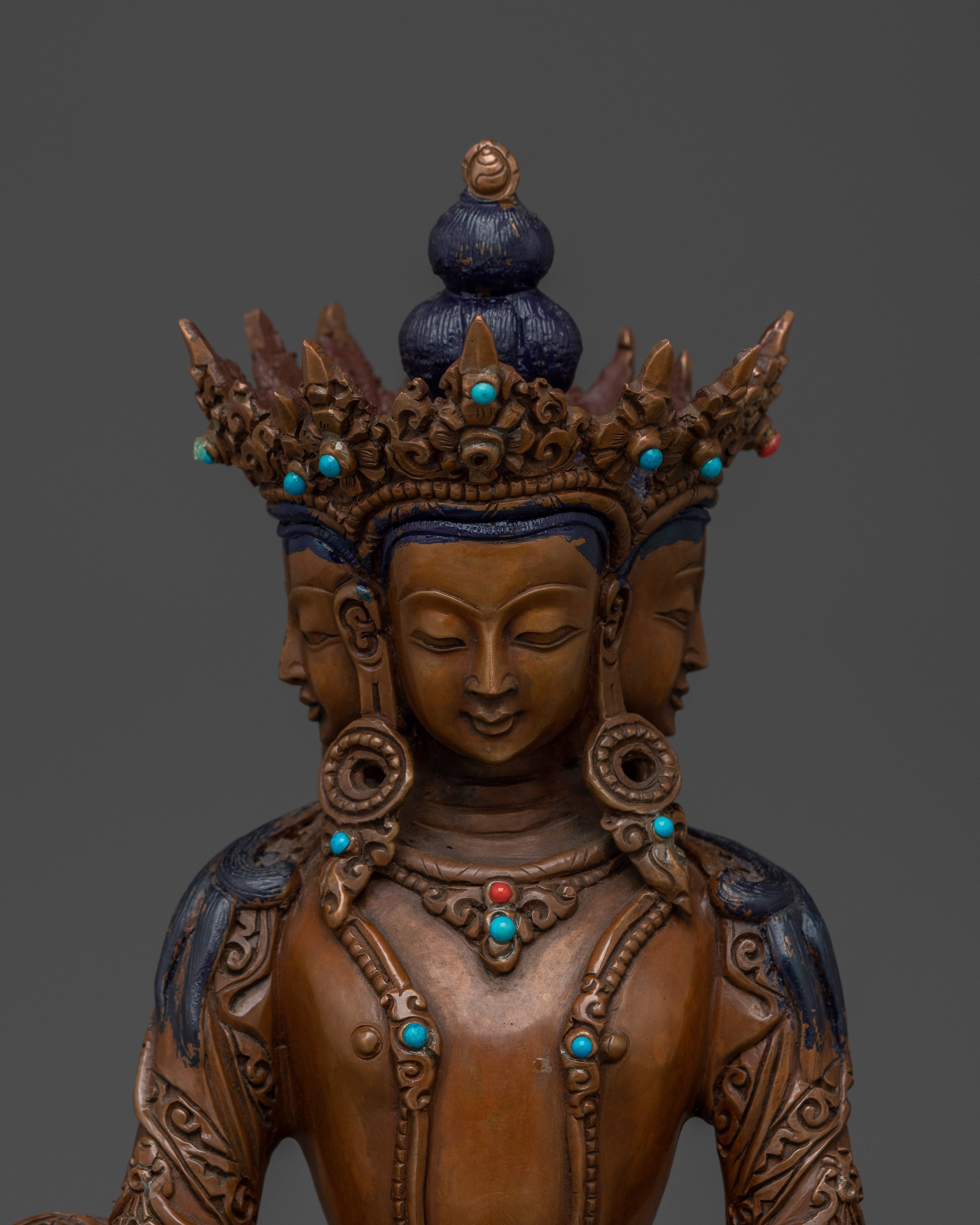 Oxidized Vairocana Statue | Embodiment of the Dharmakaya