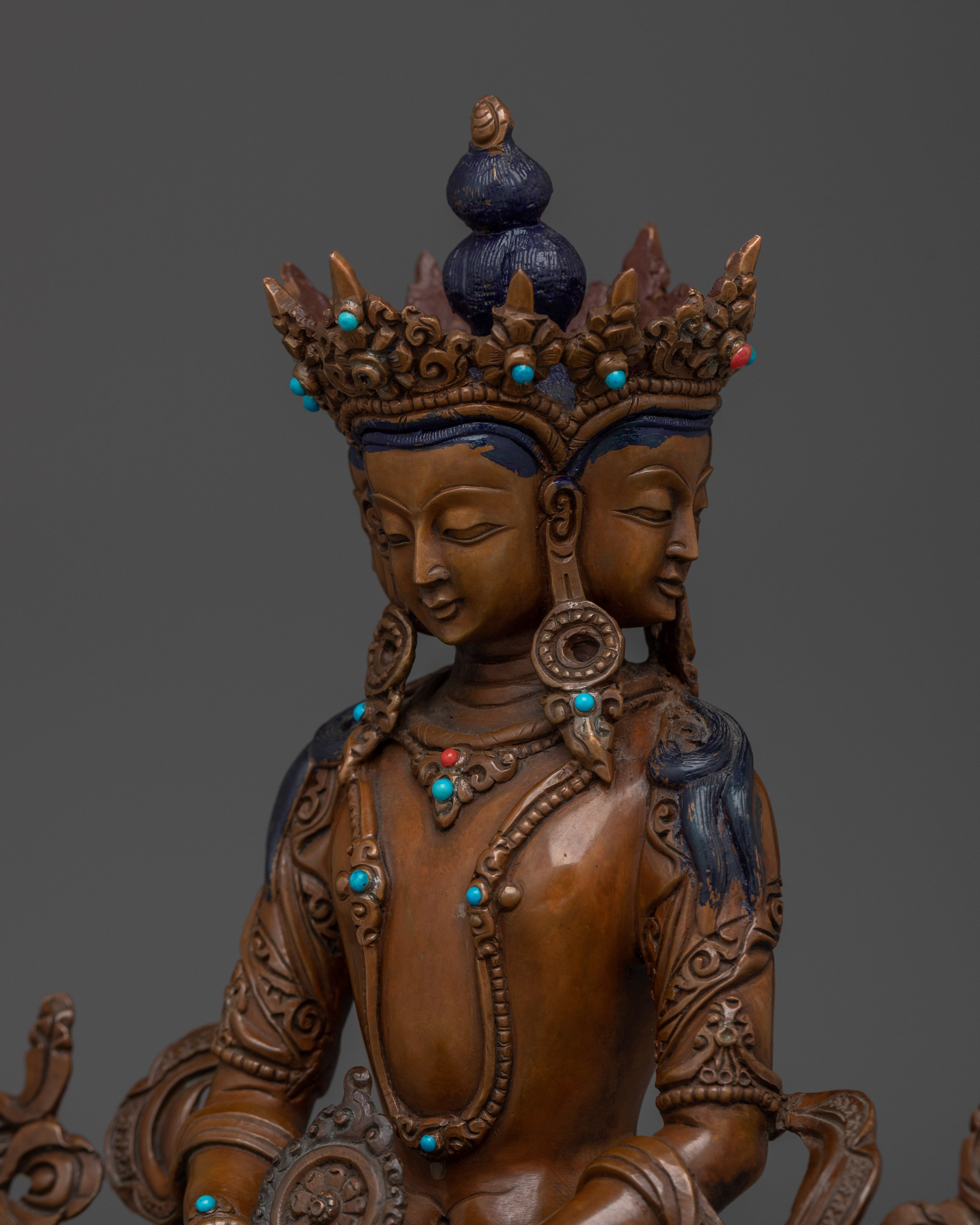 Oxidized Vairocana Statue | Embodiment of the Dharmakaya