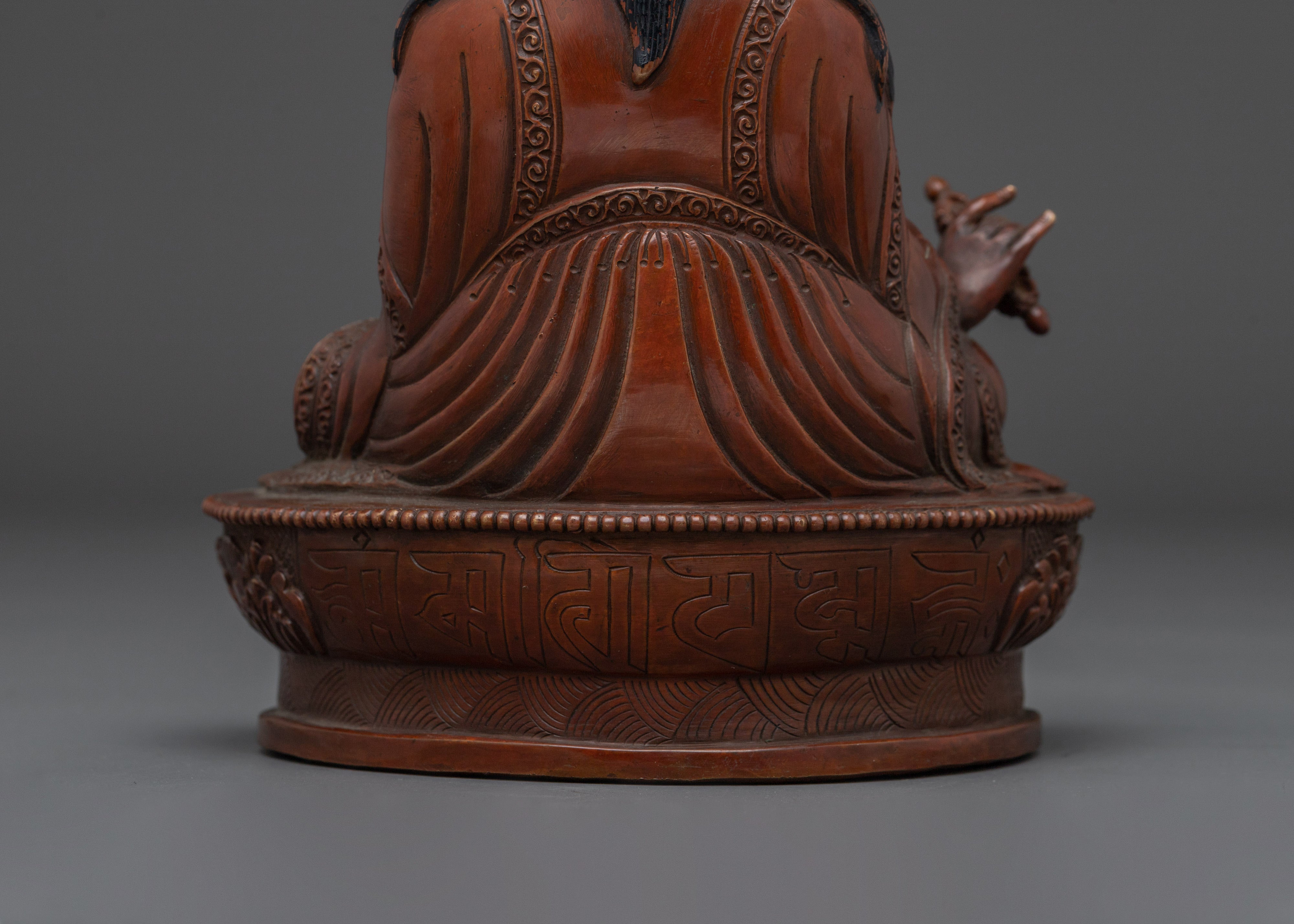 Sacred Oxidized Copper Guru Rinpoche Statue | Symbol of Wisdom and Enlightenment