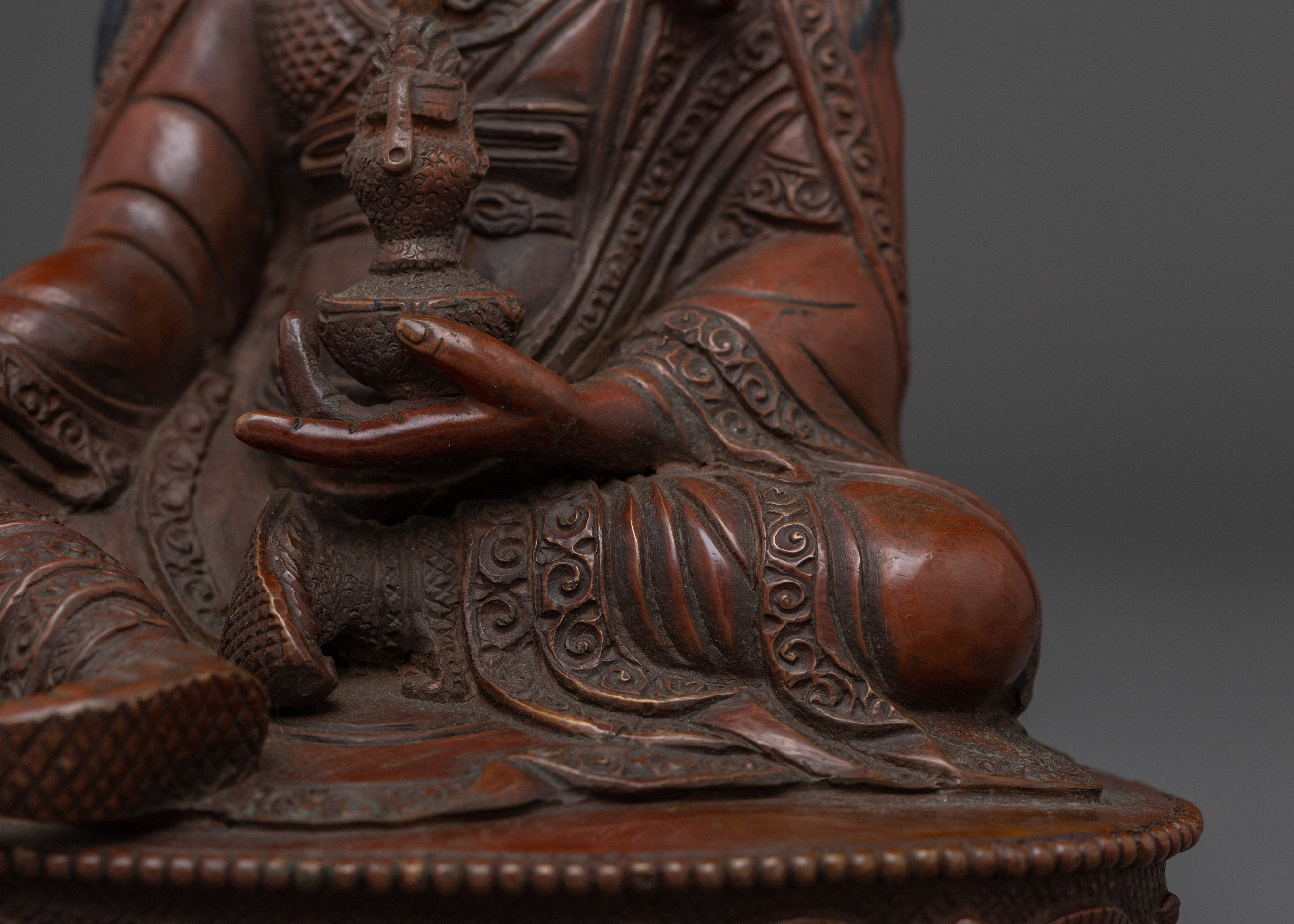 Sacred Oxidized Copper Guru Rinpoche Statue | Symbol of Wisdom and Enlightenment