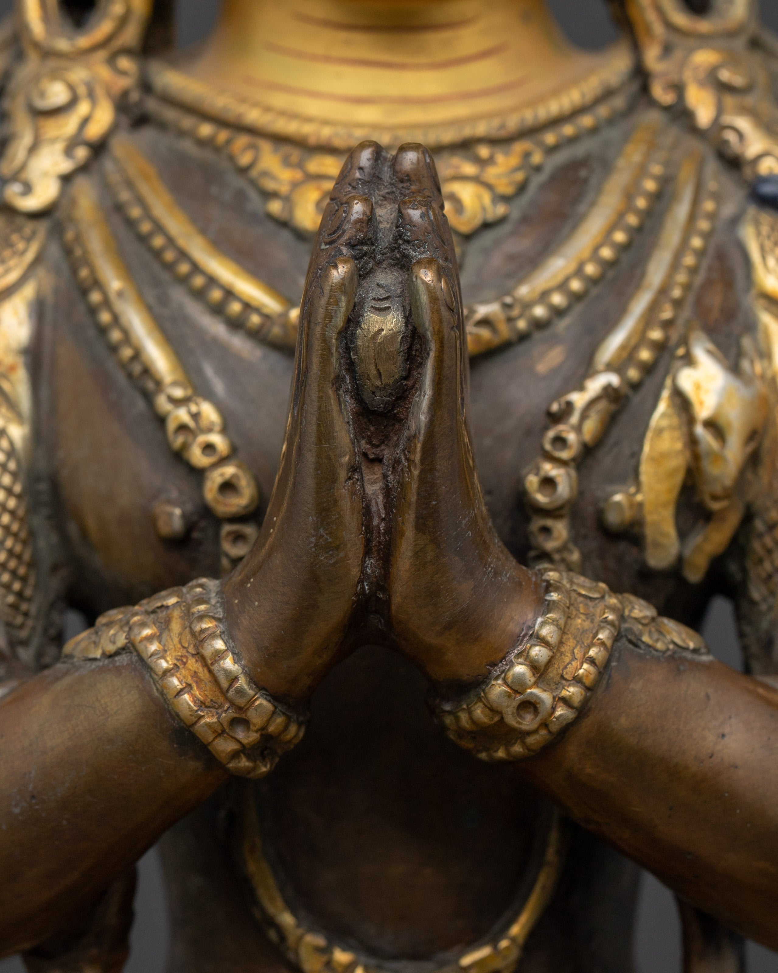 Copper Chenrezig Bodhisattva statue | Embodying Compassion and Wisdom