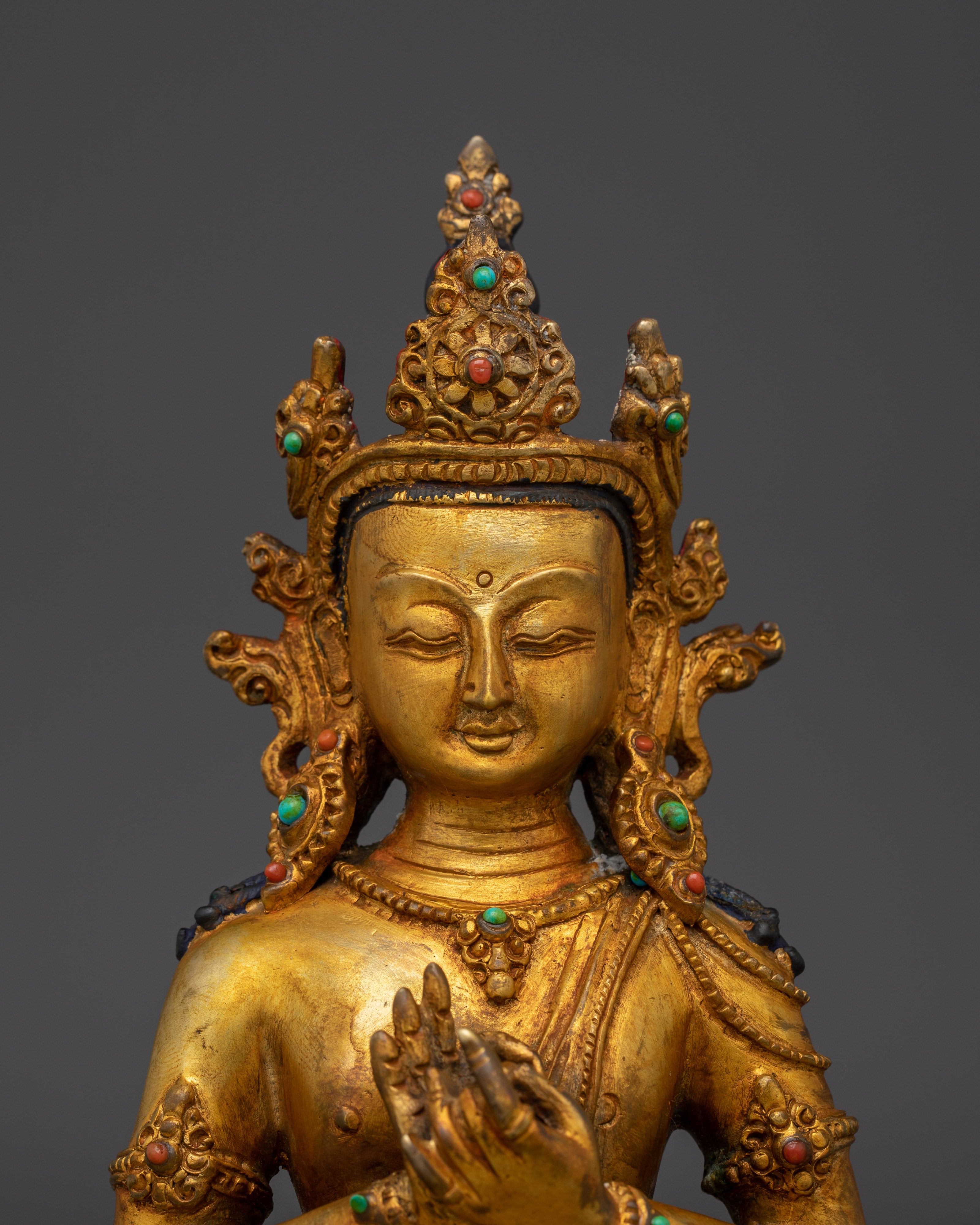 Handcrafted Vairocana Buddha Statue | Meditation and Altar Decor, Spiritual Enlightenment
