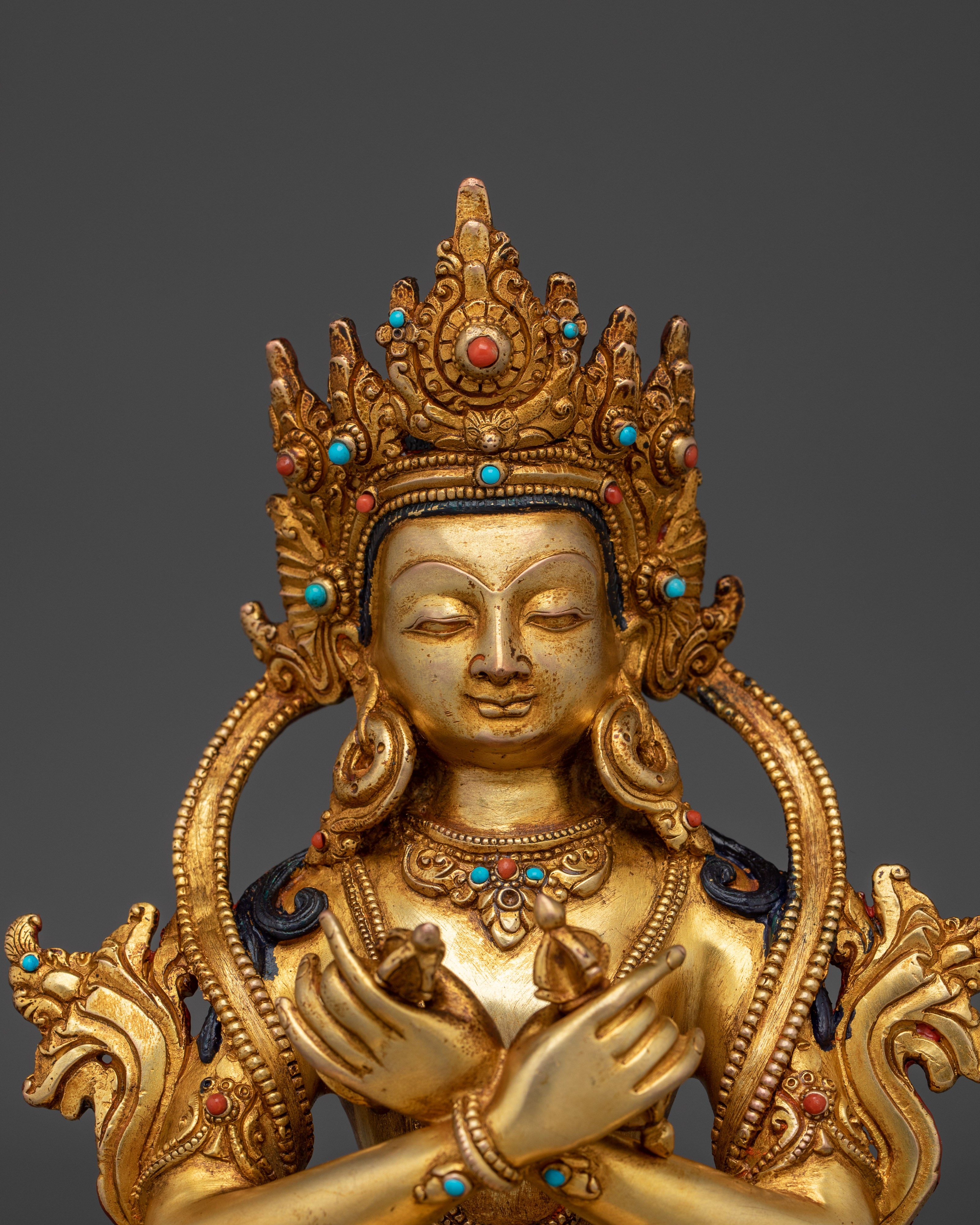 Golden Vajradhara Statue | Primordial Buddha