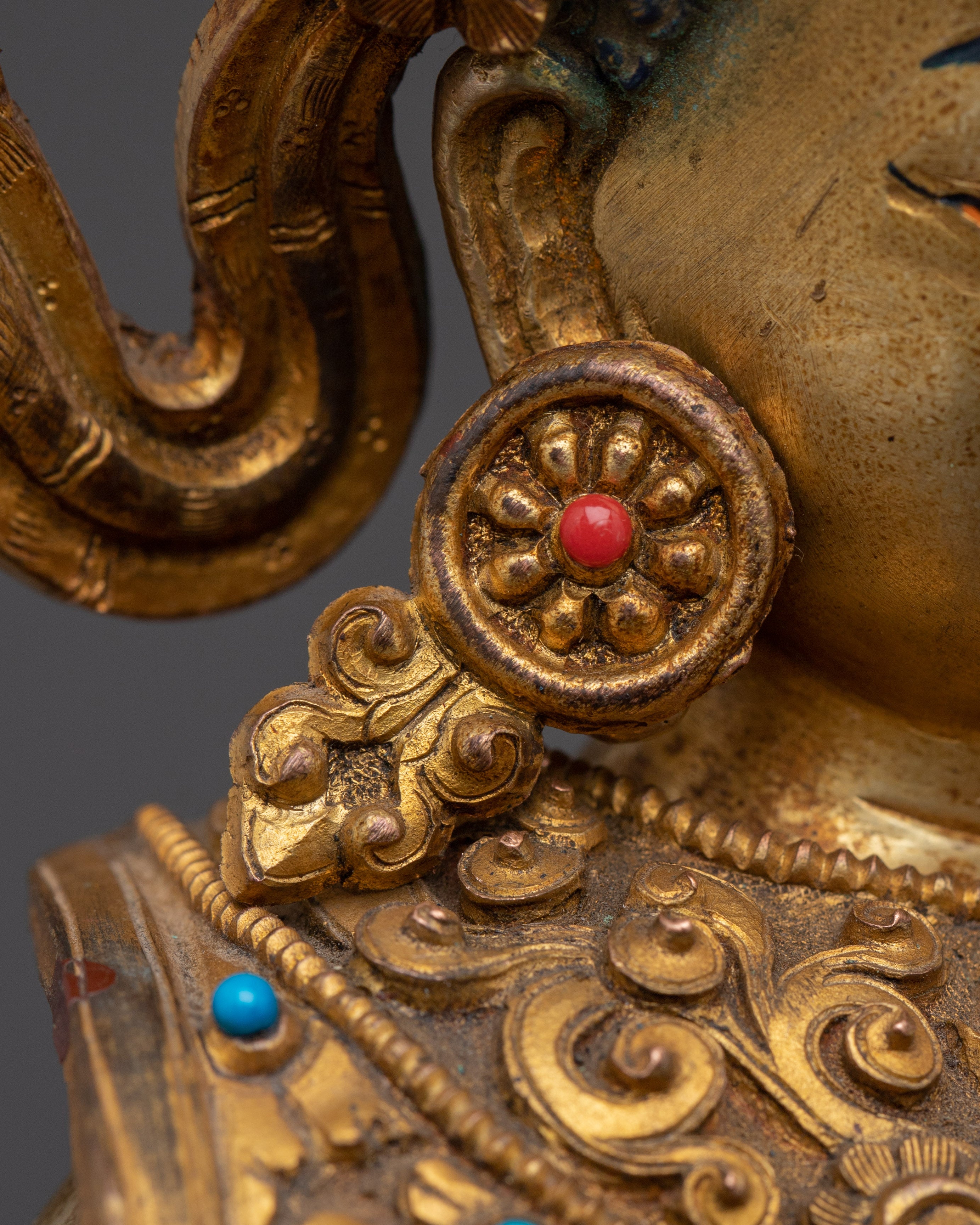 Majestic Shakyamuni buddha with Disciples and Throne for Spiritual Decor