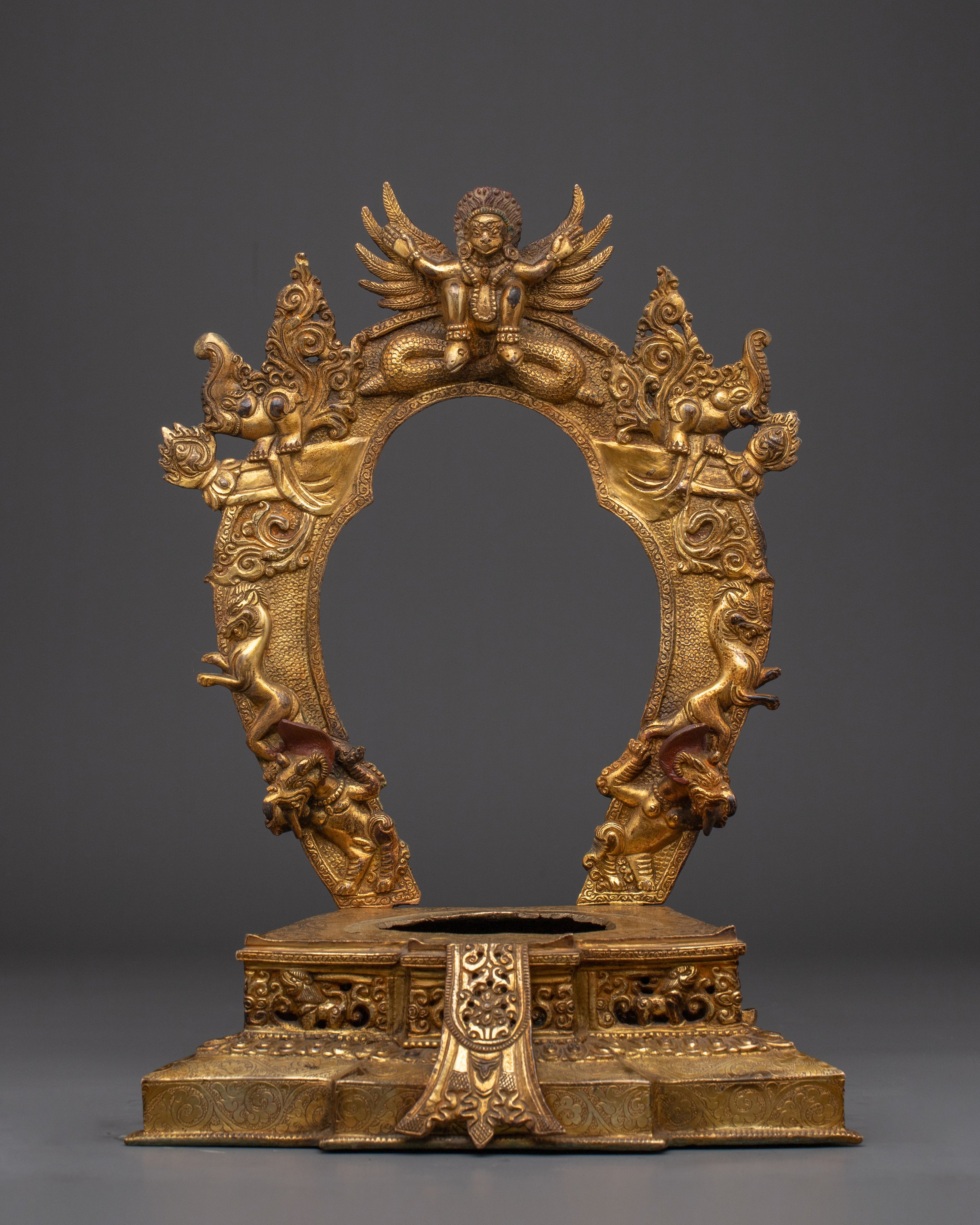 Majestic Shakyamuni buddha with Disciples and Throne for Spiritual Decor