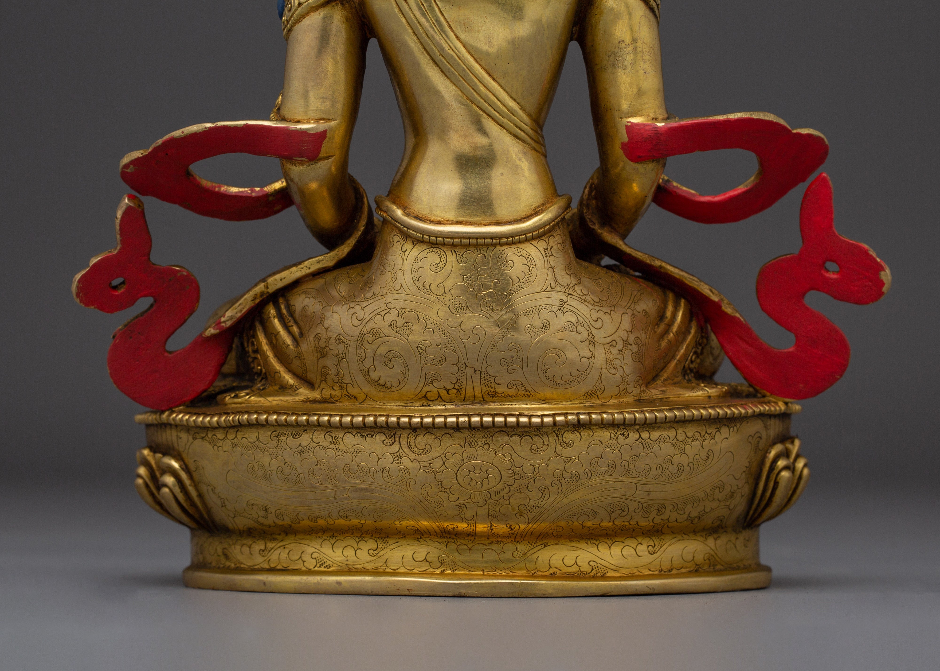 Amitayus Golden Decor Statue | Tibetan Long-life Buddha