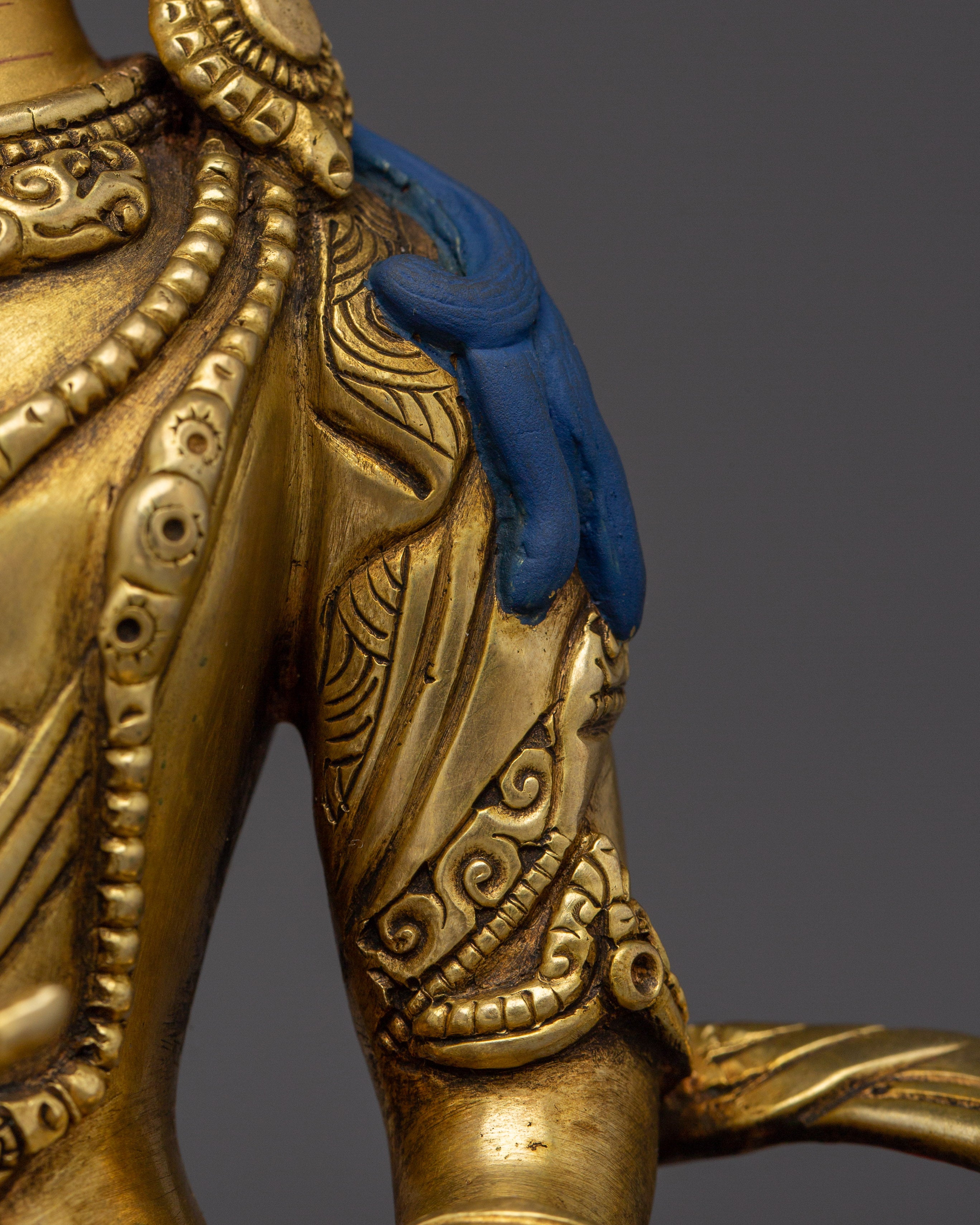 Amitayus Golden Decor Statue | Tibetan Long-life Buddha