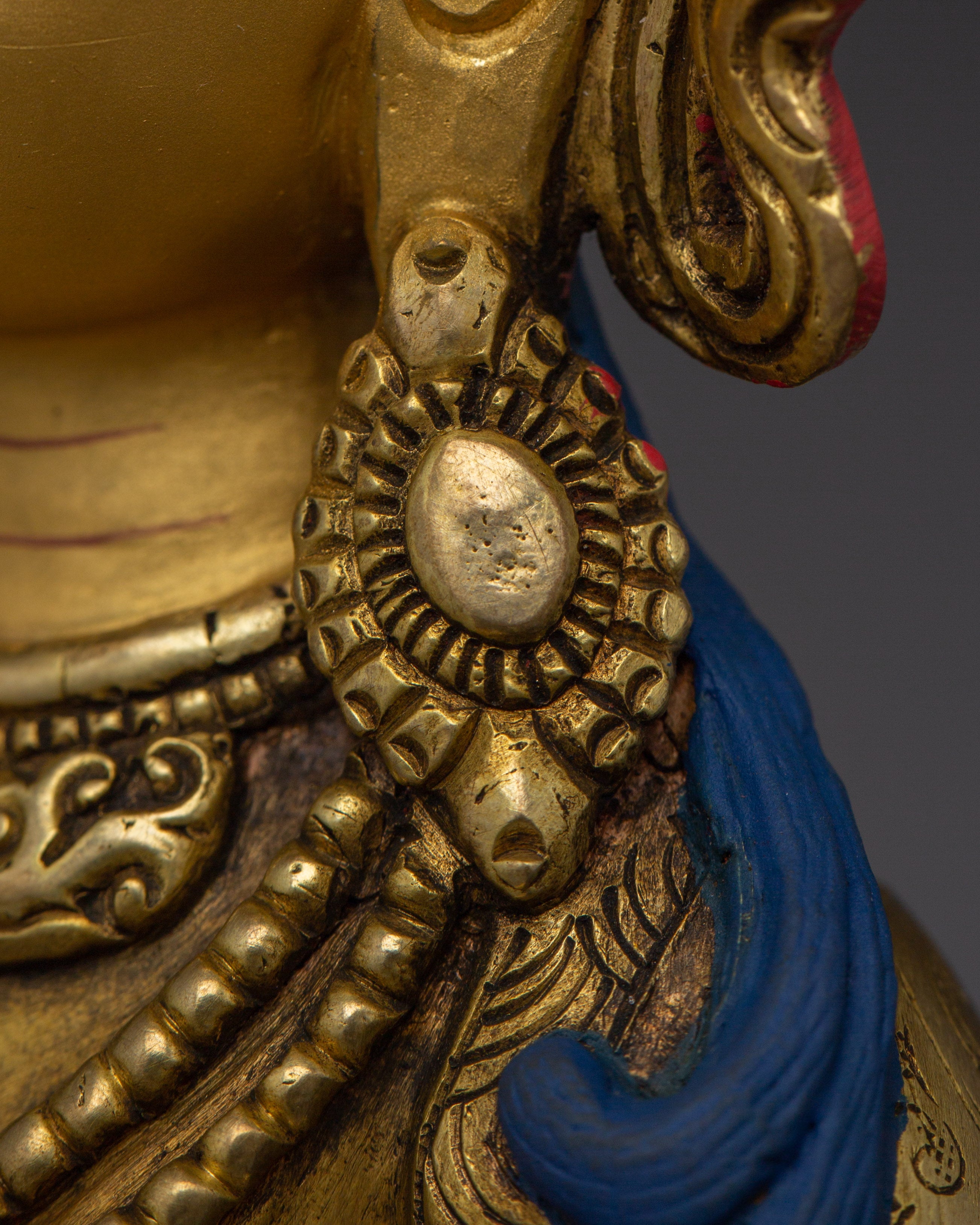 Amitayus Golden Decor Statue | Tibetan Long-life Buddha