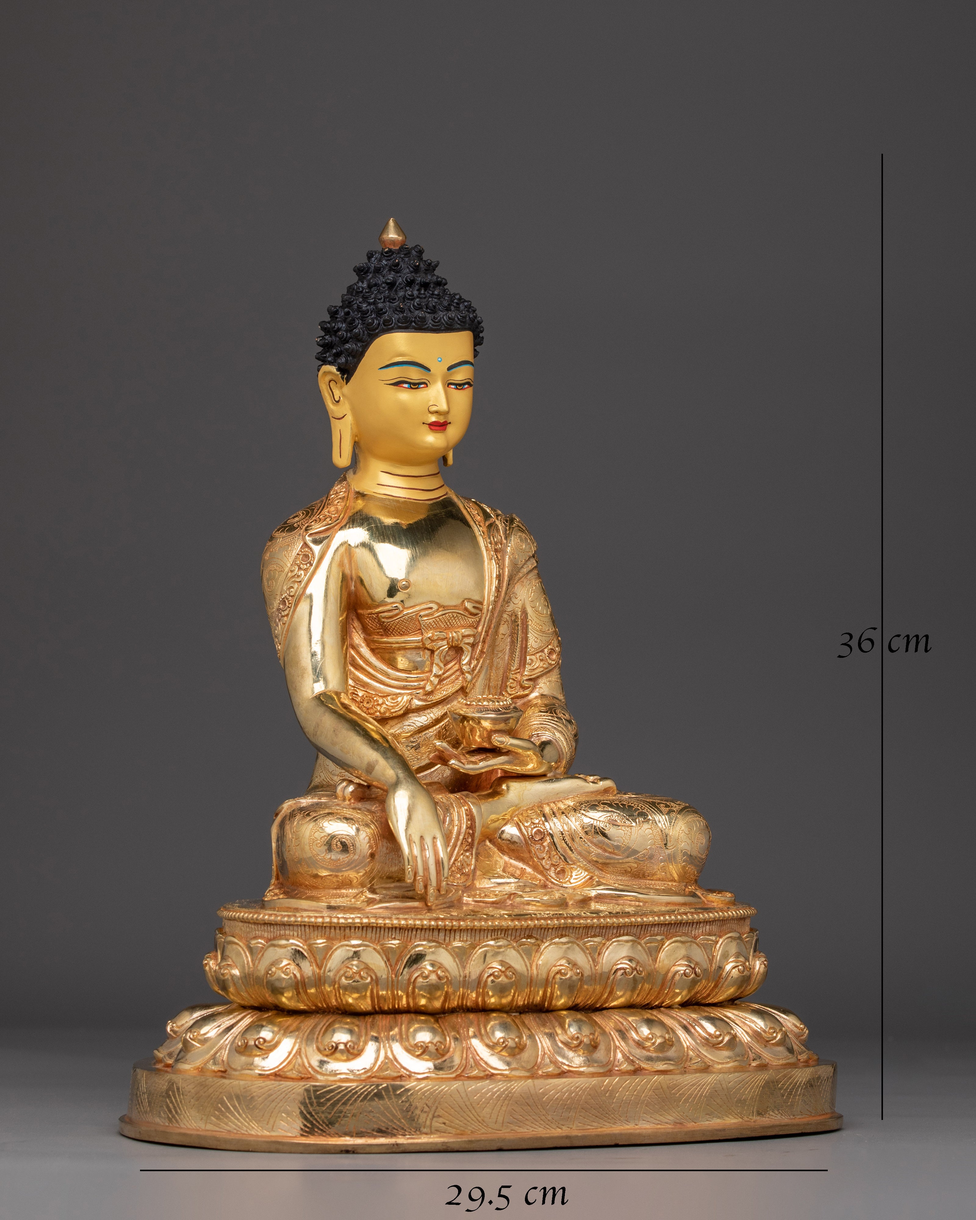 Sangay Shakyamuni The Enlightened One | Traditionally 24K Gold Gilded Statue
