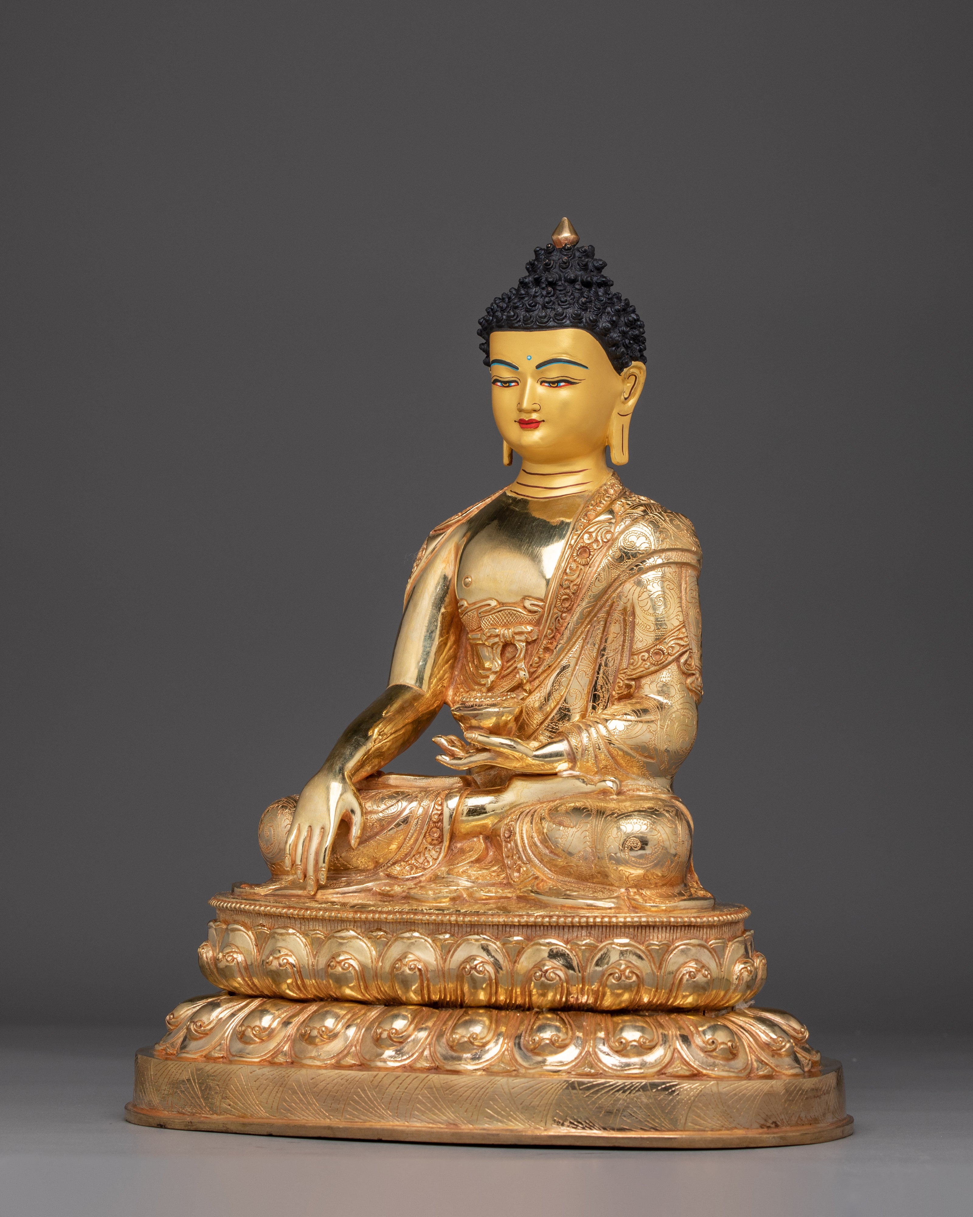 Sangay Shakyamuni The Enlightened One | Traditionally 24K Gold Gilded Statue