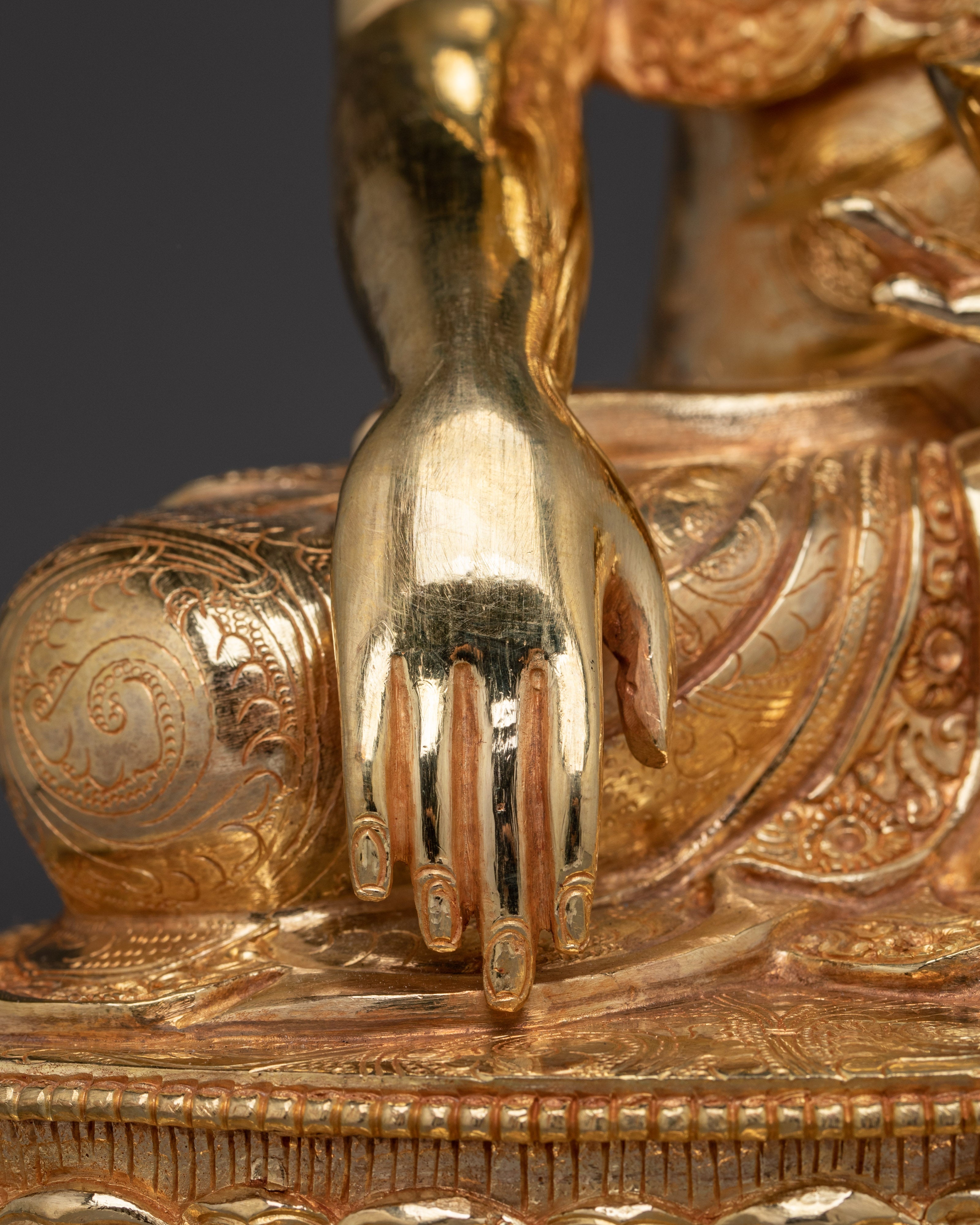 Sangay Shakyamuni The Enlightened One | Traditionally 24K Gold Gilded Statue