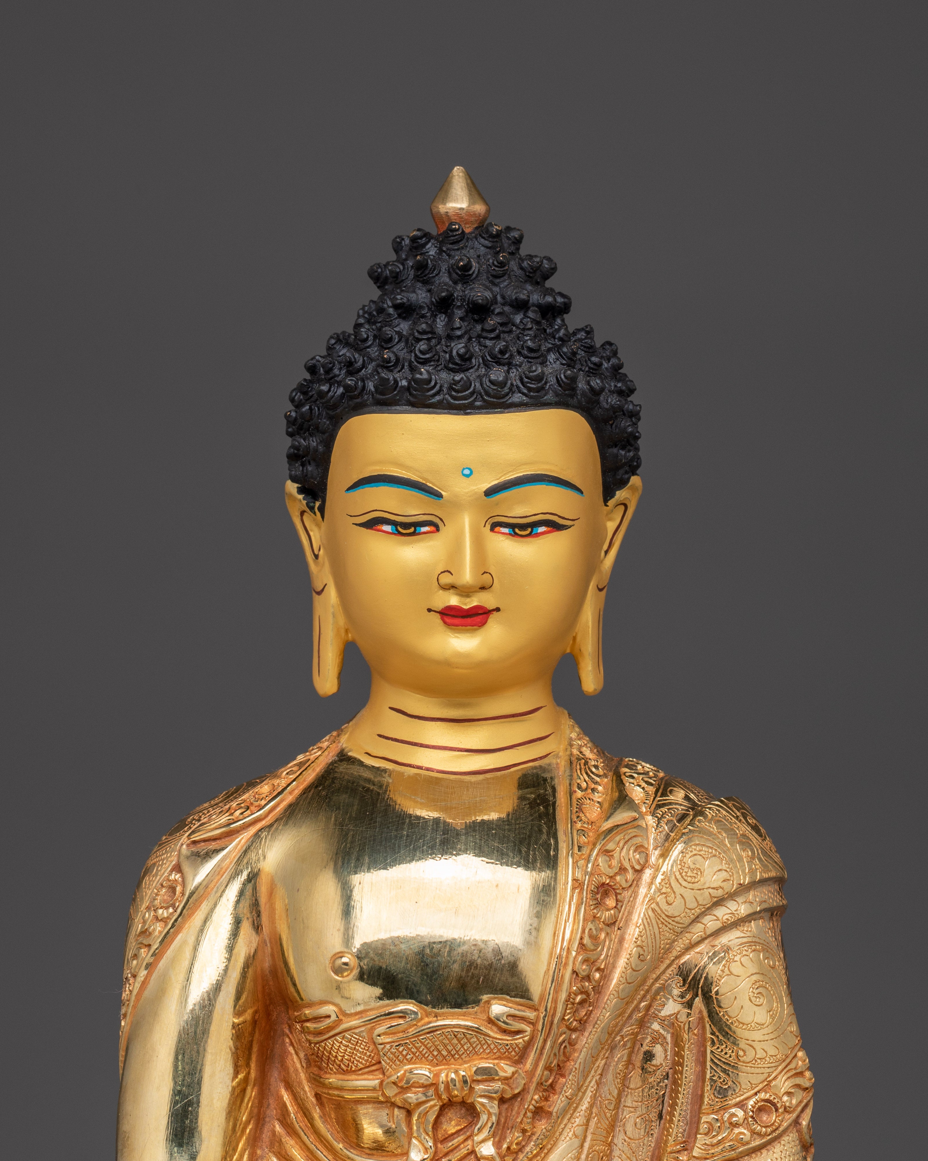 Sangay Shakyamuni The Enlightened One | Traditionally 24K Gold Gilded Statue