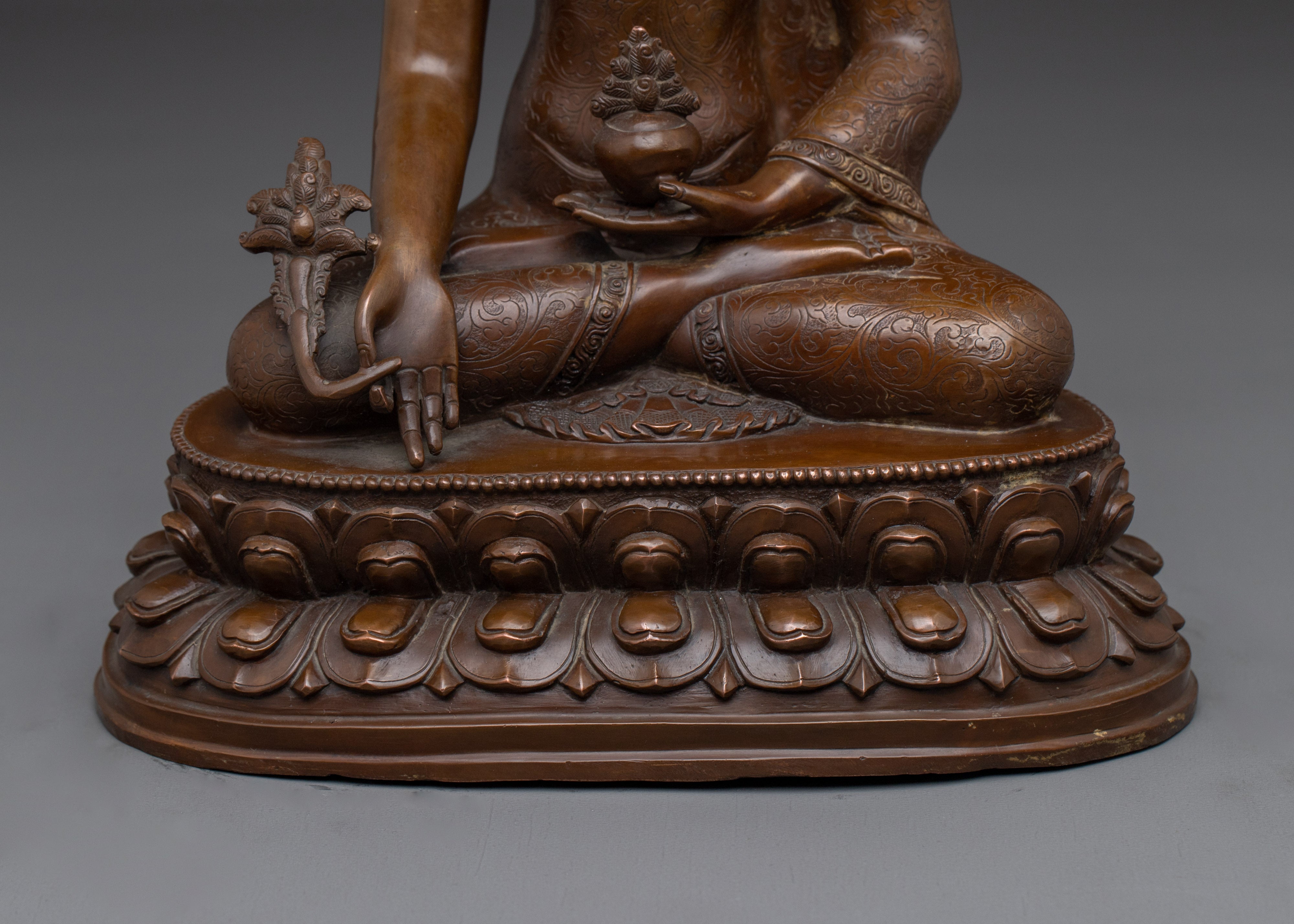 Oxidized Supreme Healer Medicine Buddha Statue | Himalayan Artwork