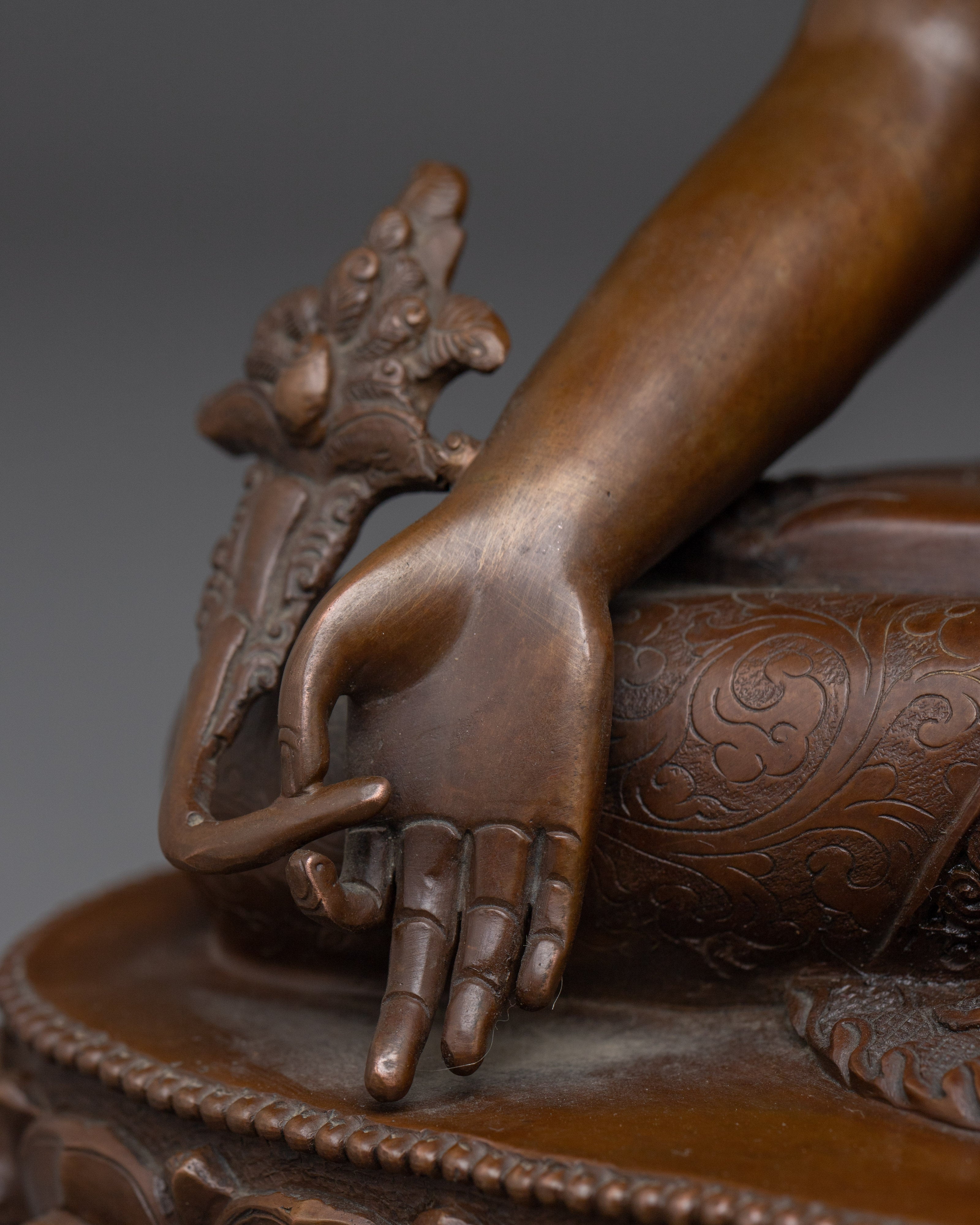 Oxidized Supreme Healer Medicine Buddha Statue | Himalayan Artwork