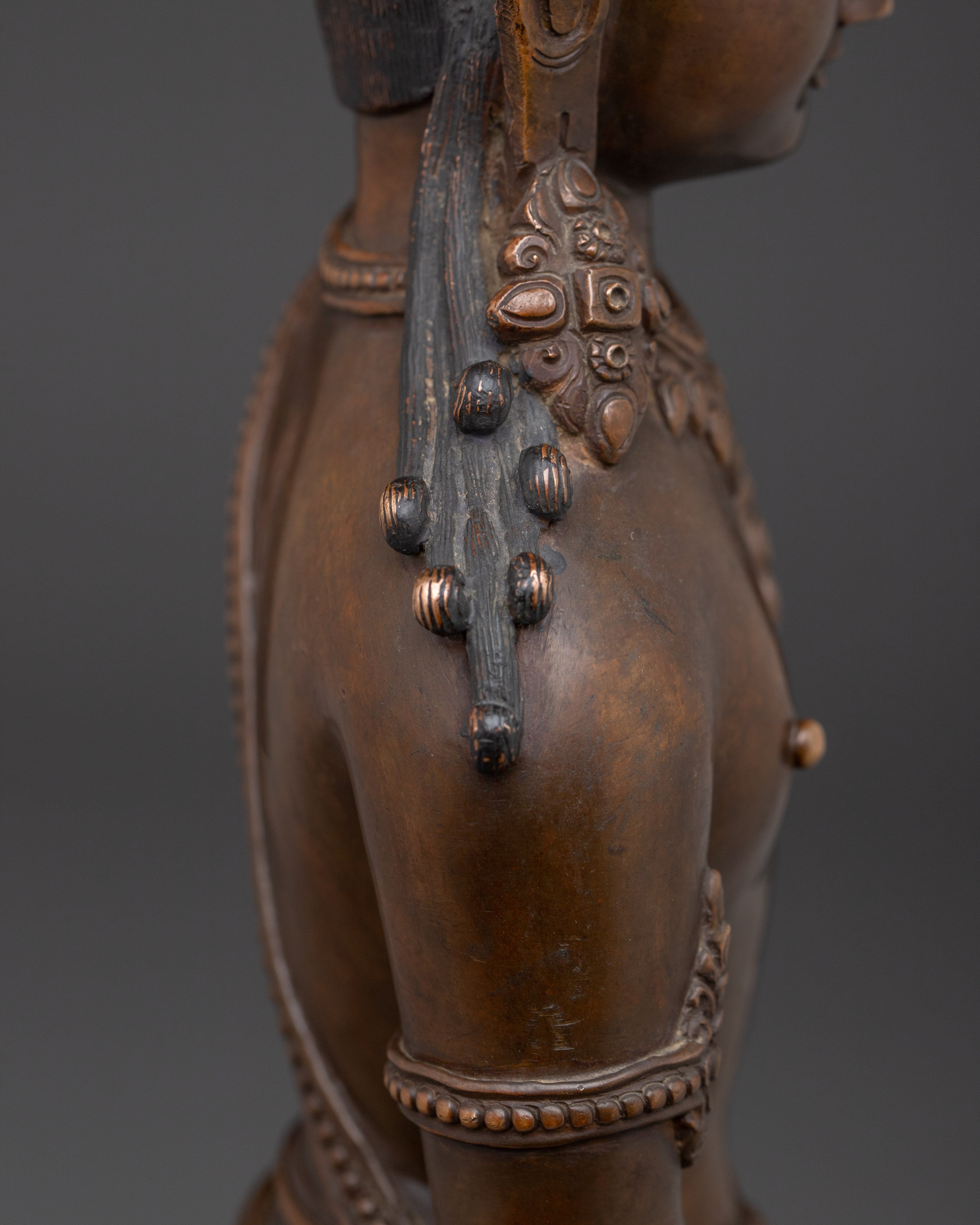 Oxidized Standing Avalokiteshvara Statue | Bodhisattva of Compassion