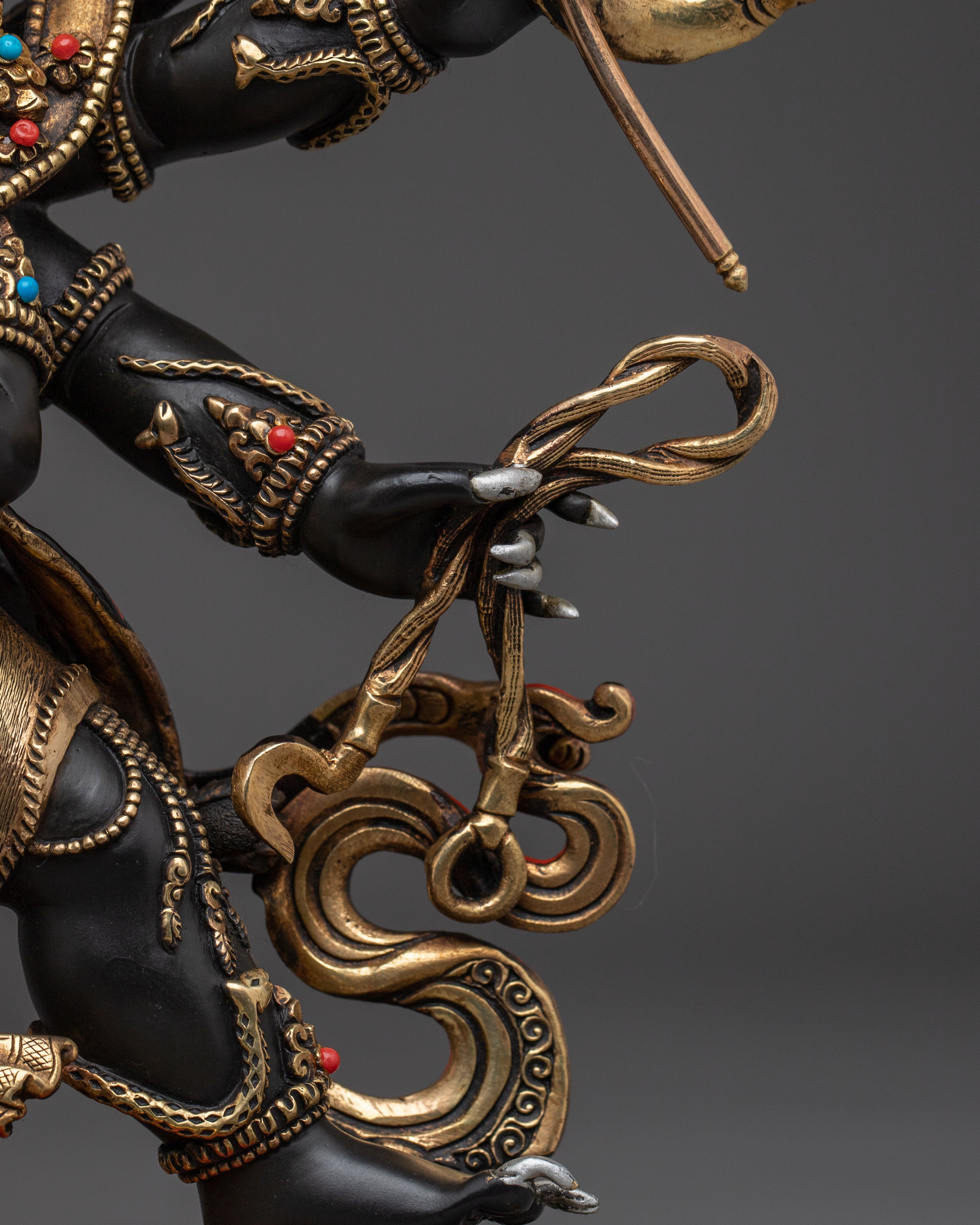 Wrathful Six Armed Mahakala Statue | Guardian of the Dharma