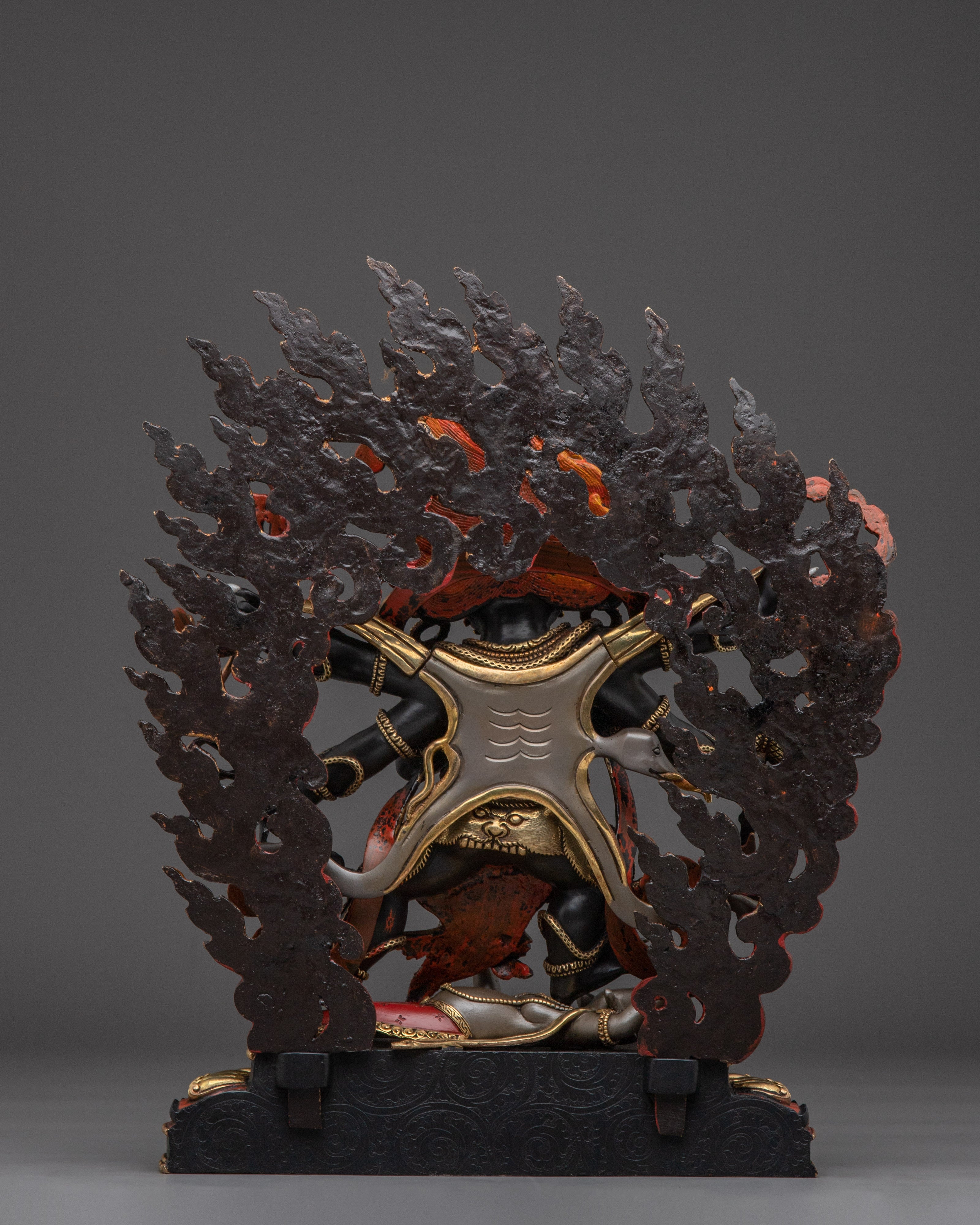 Wrathful Six Armed Mahakala Statue | Guardian of the Dharma