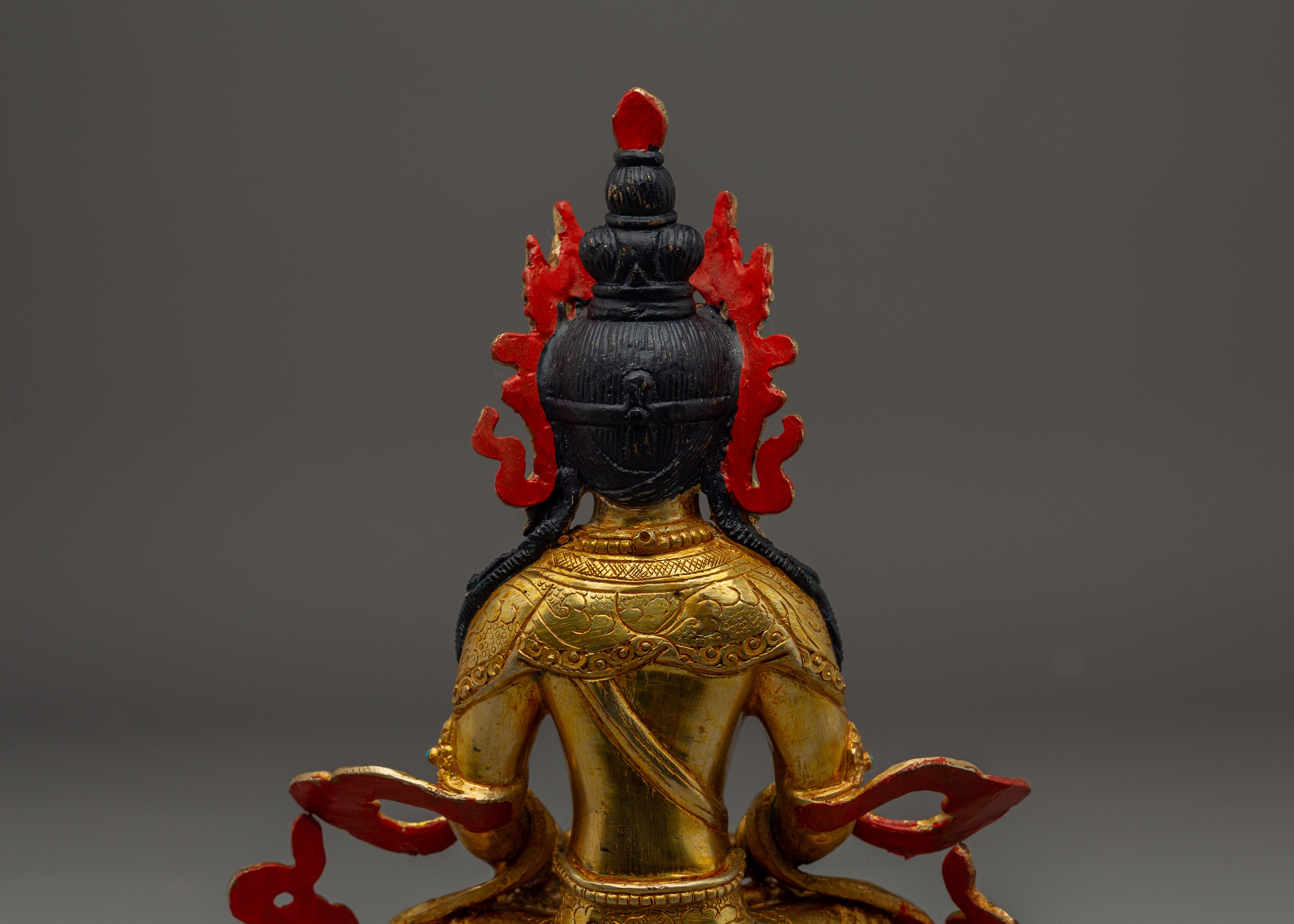 Healing Deity Amitayus Artwork | Traditional Himalayan Statue