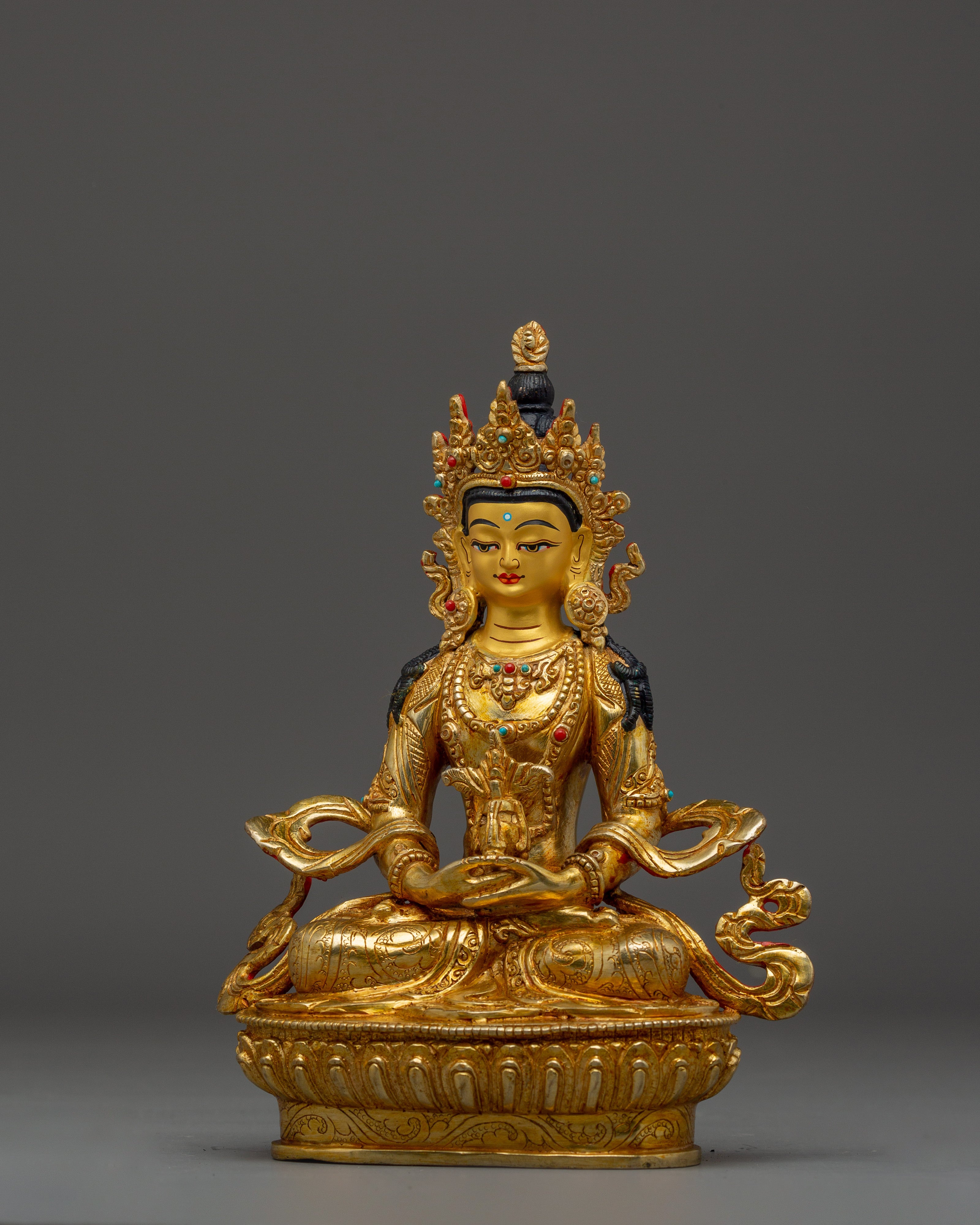 Healing Deity Amitayus Artwork | Traditional Himalayan Statue