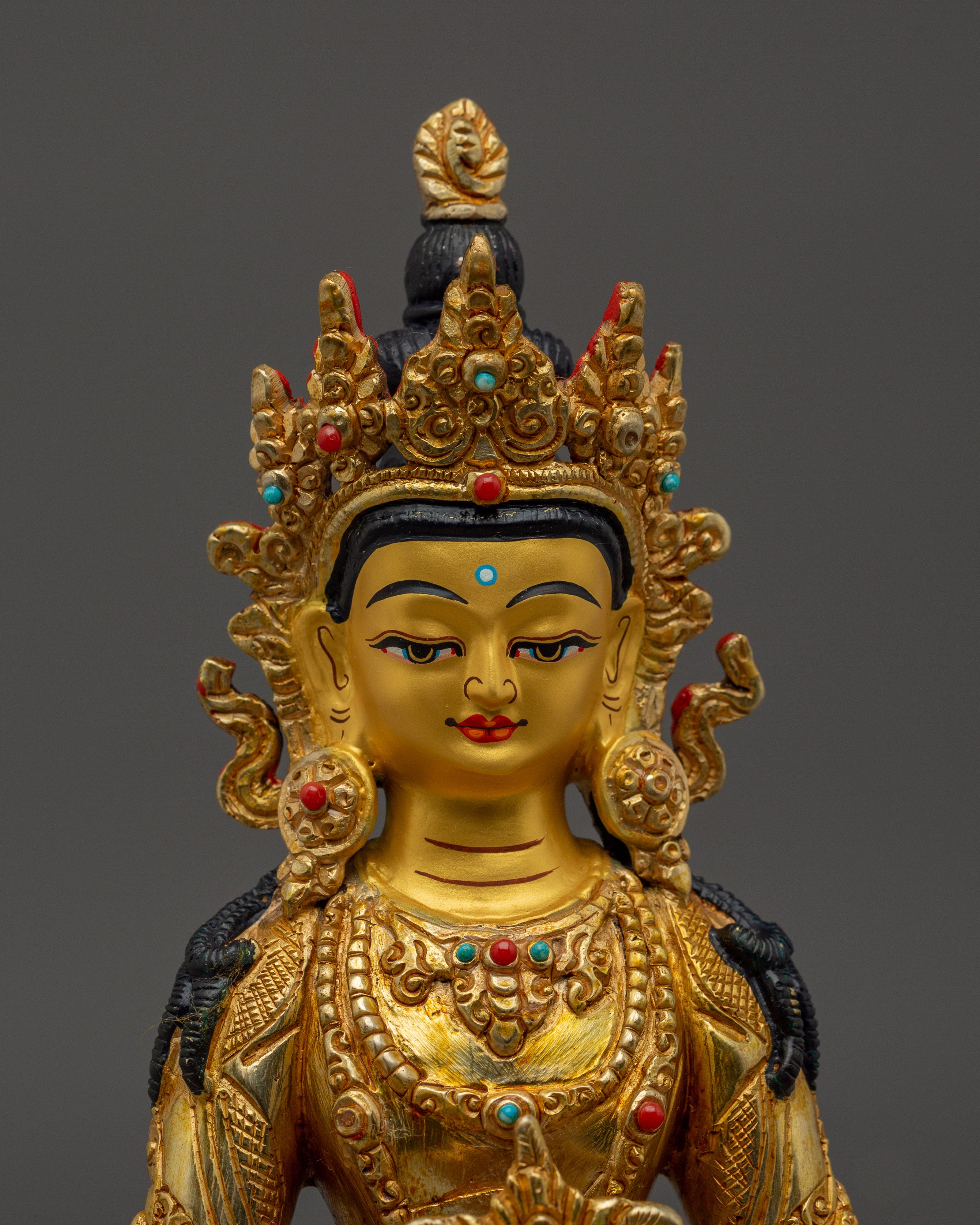 Healing Deity Amitayus Artwork | Traditional Himalayan Statue