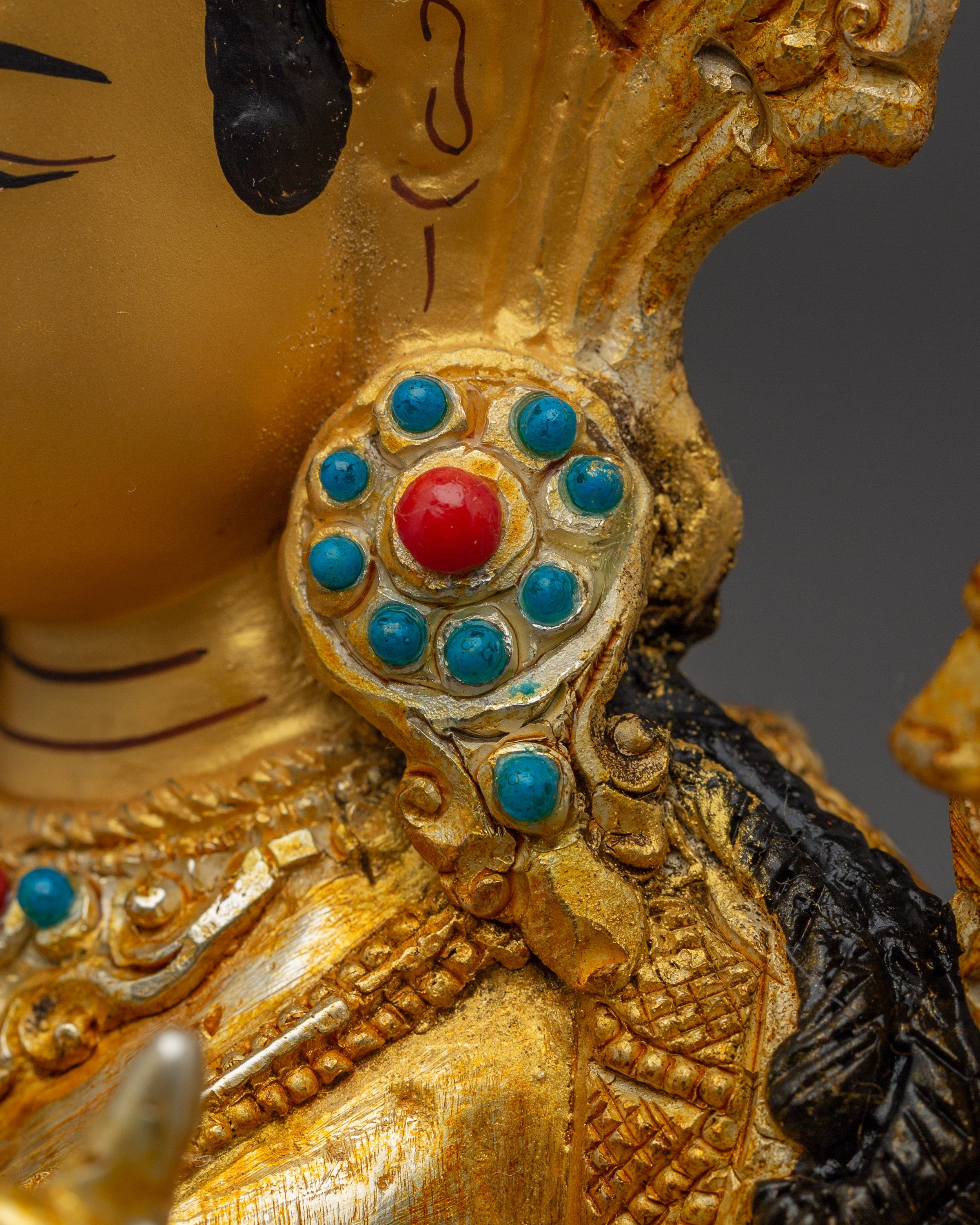 Handcrafted White Tara Copper Artwork | Buddhist Figurine for Spiritual Practice