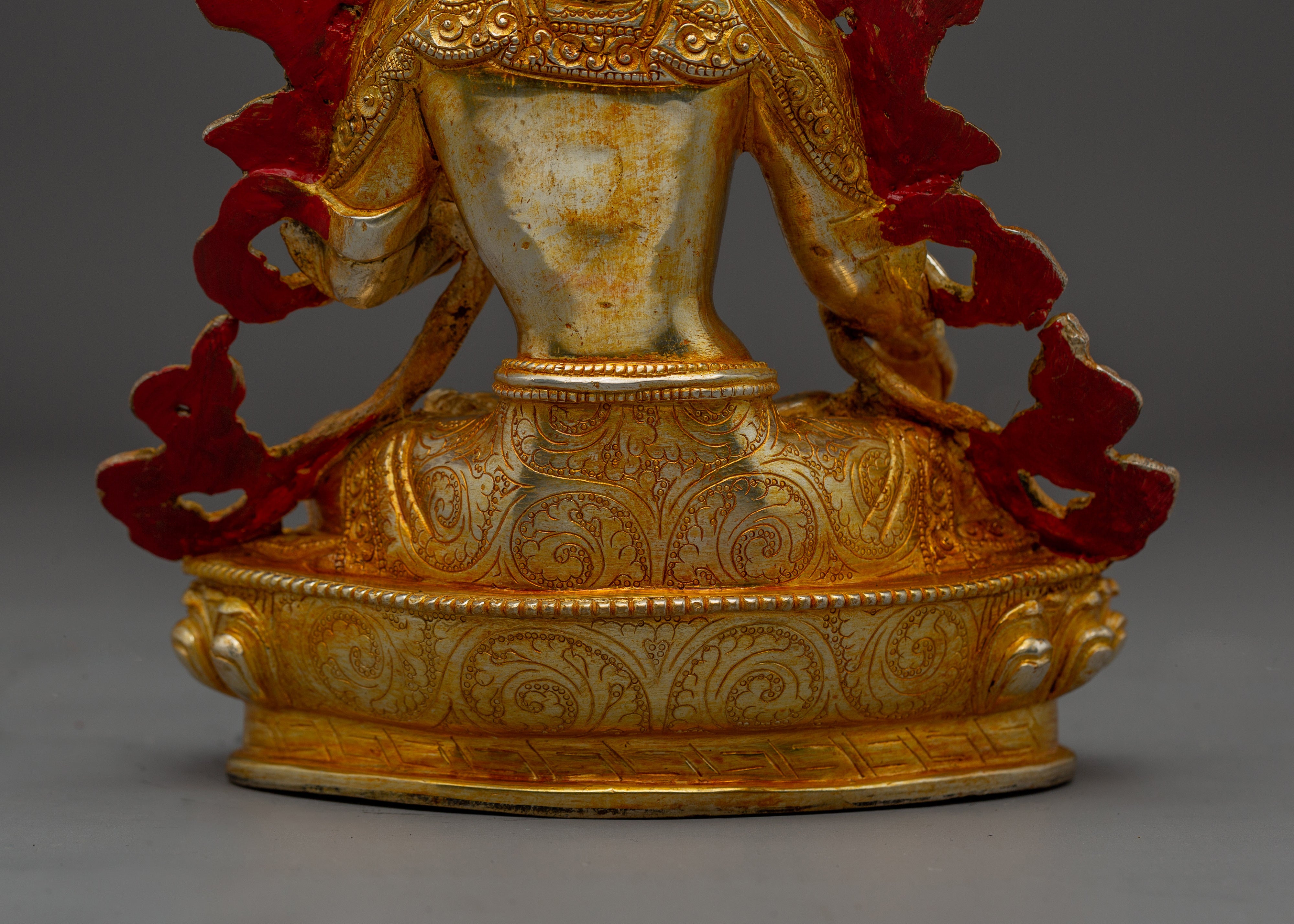 Handcrafted White Tara Copper Artwork | Buddhist Figurine for Spiritual Practice