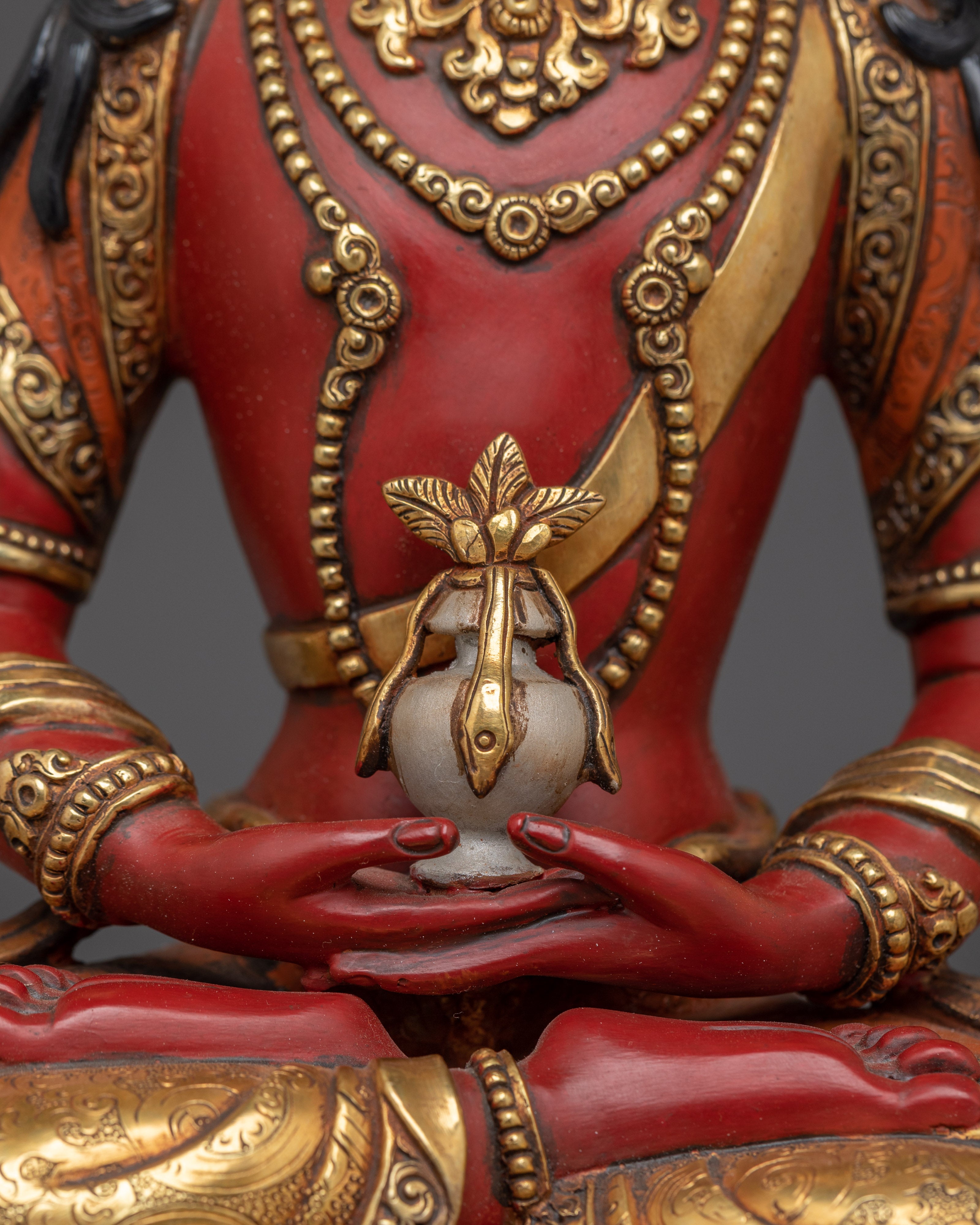 Tibetan Buddhist Decor of Amitayus | Long Life Deity