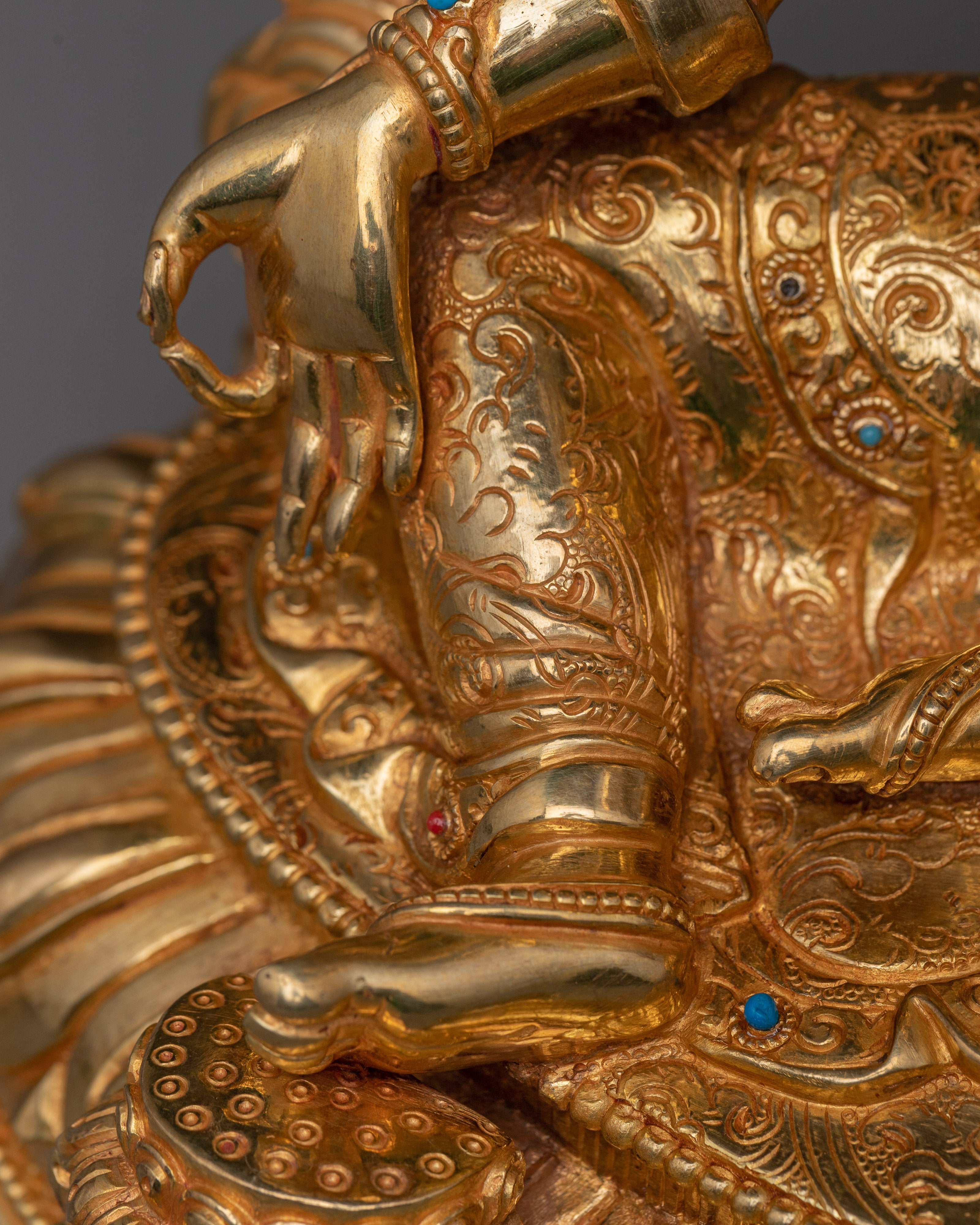 Serene Green Tara Handcrafted Figurine | Himalayan Buddhist Artwork