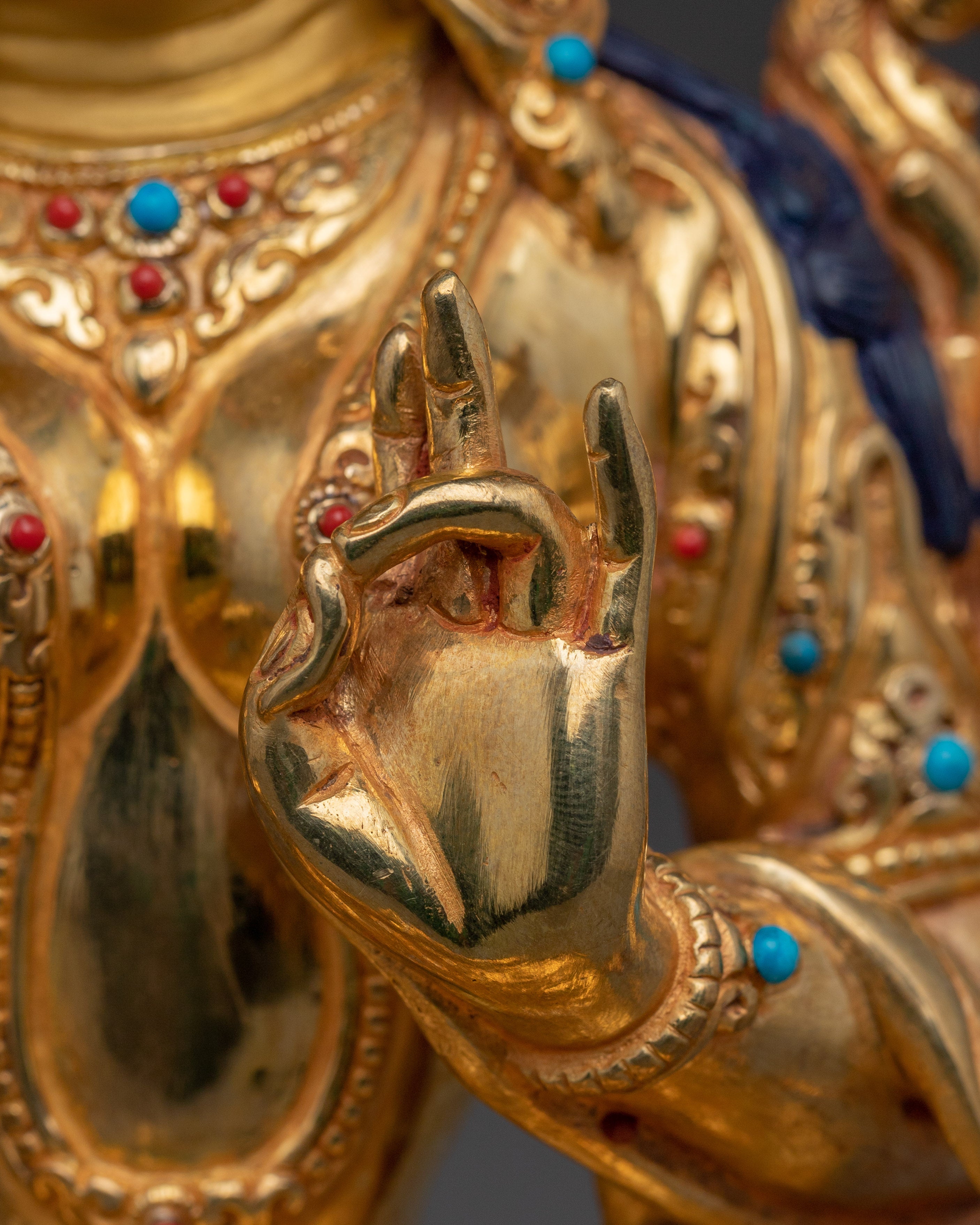 Serene Green Tara Handcrafted Figurine | Himalayan Buddhist Artwork