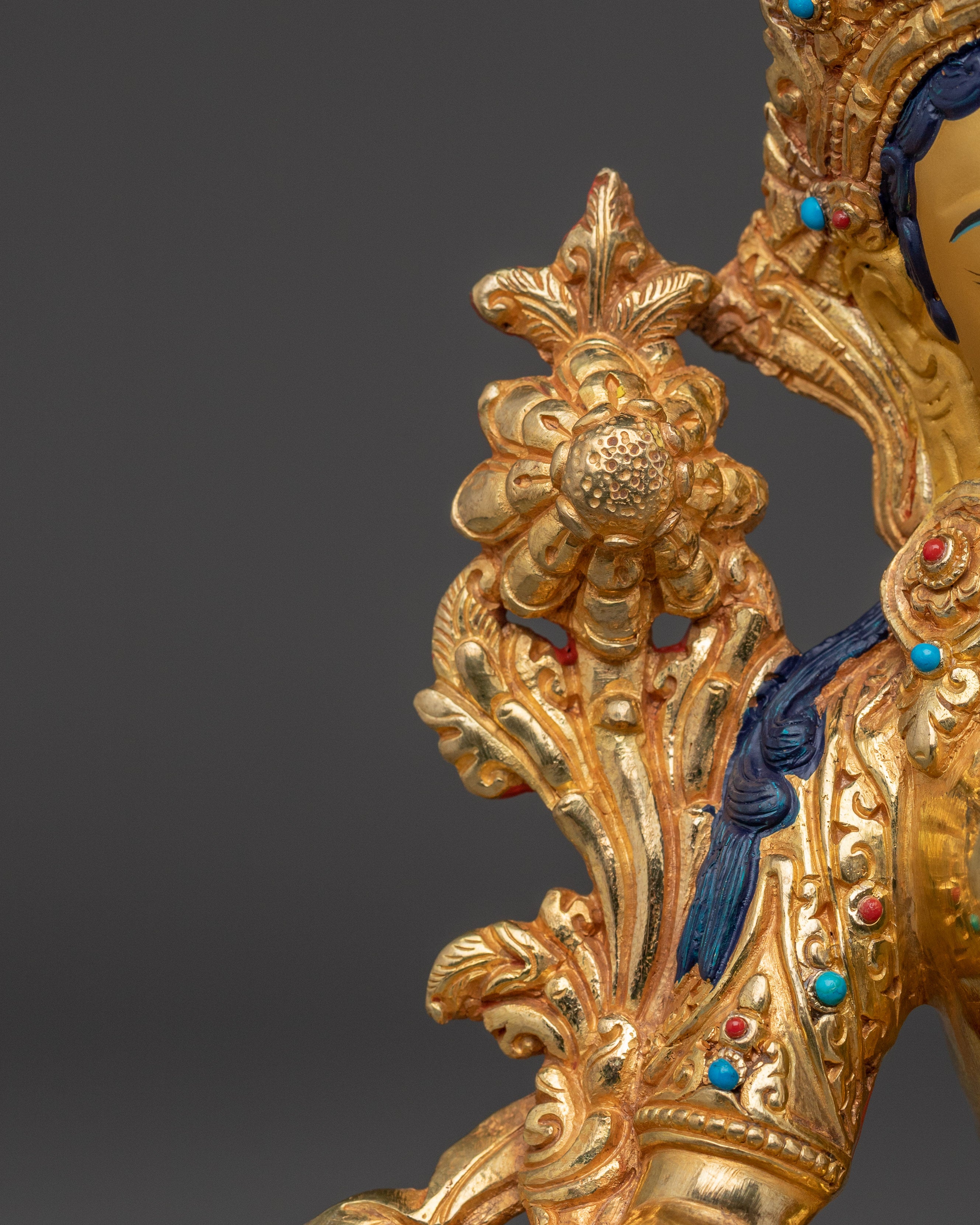 Serene Green Tara Handcrafted Figurine | Himalayan Buddhist Artwork