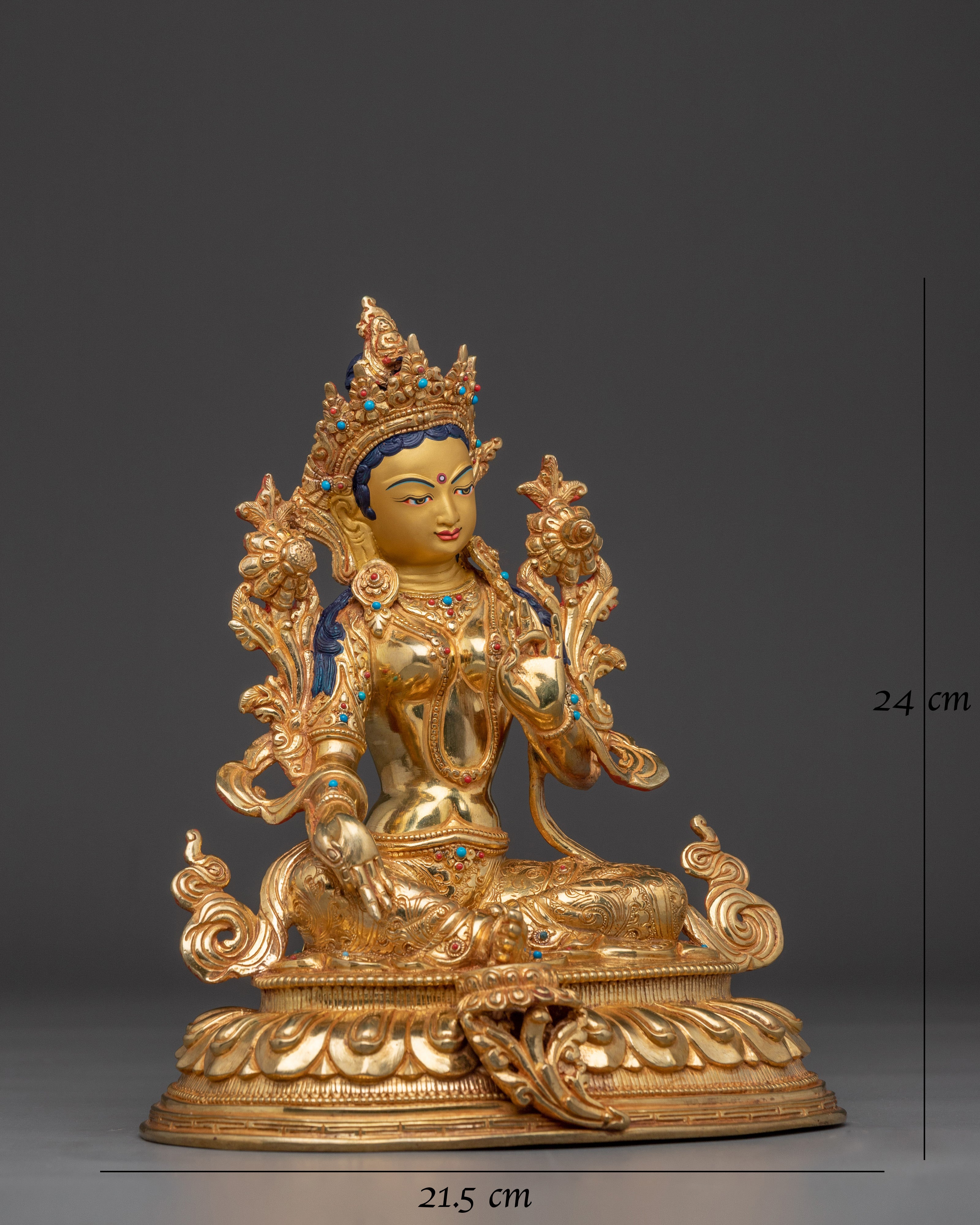 Serene Green Tara Handcrafted Figurine