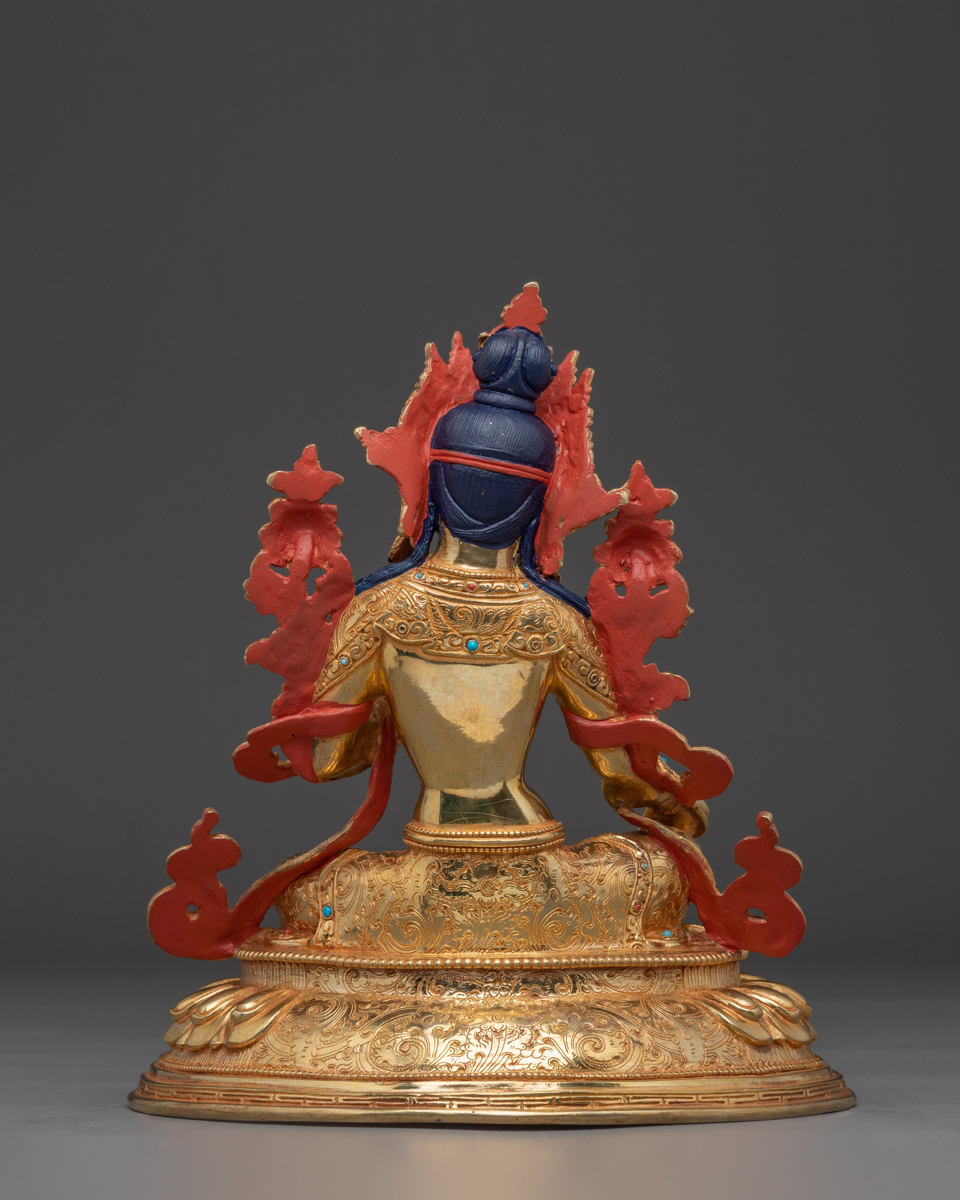 Serene Green Tara Handcrafted Figurine | Himalayan Buddhist Artwork