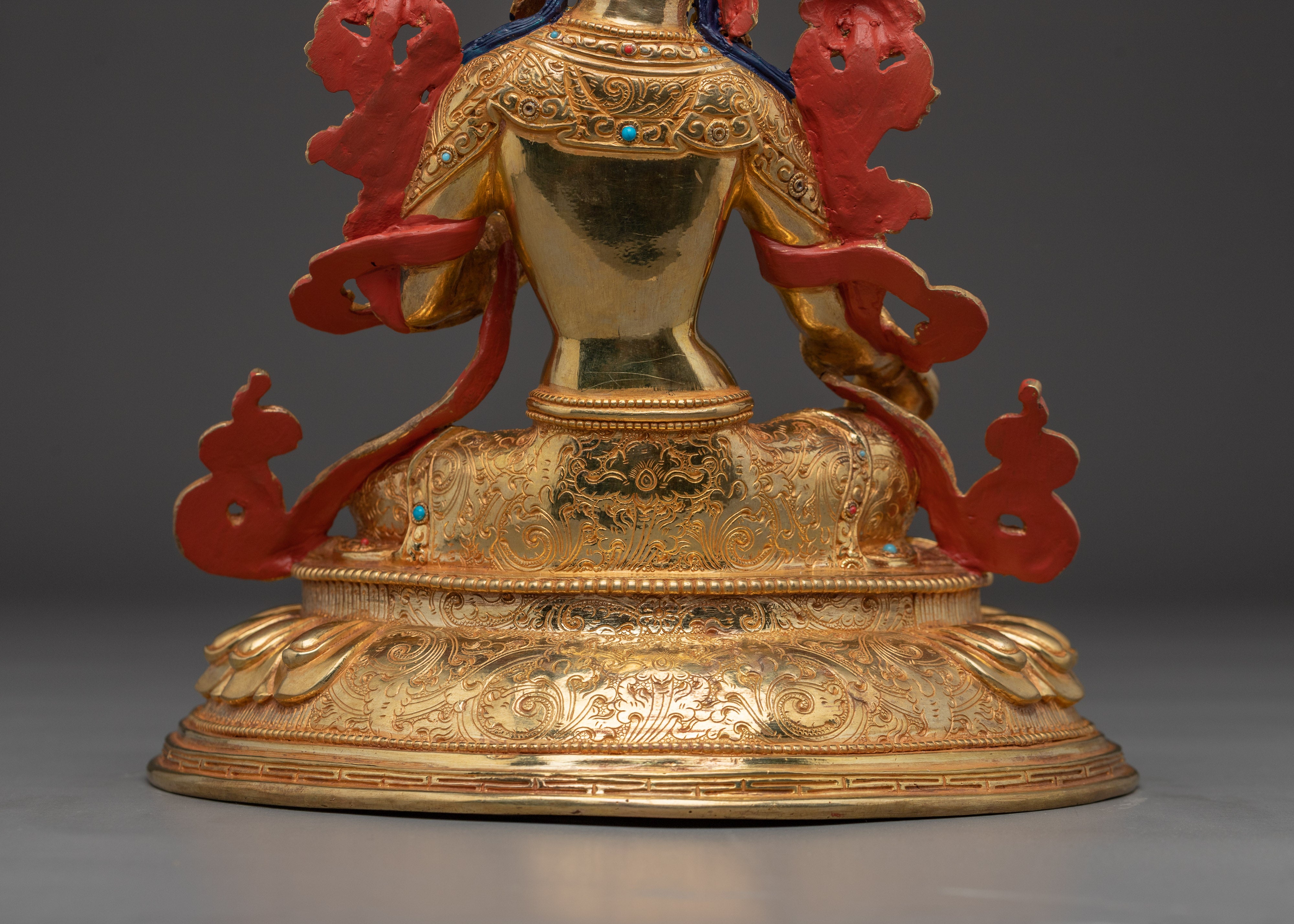 Serene Green Tara Handcrafted Figurine | Himalayan Buddhist Artwork