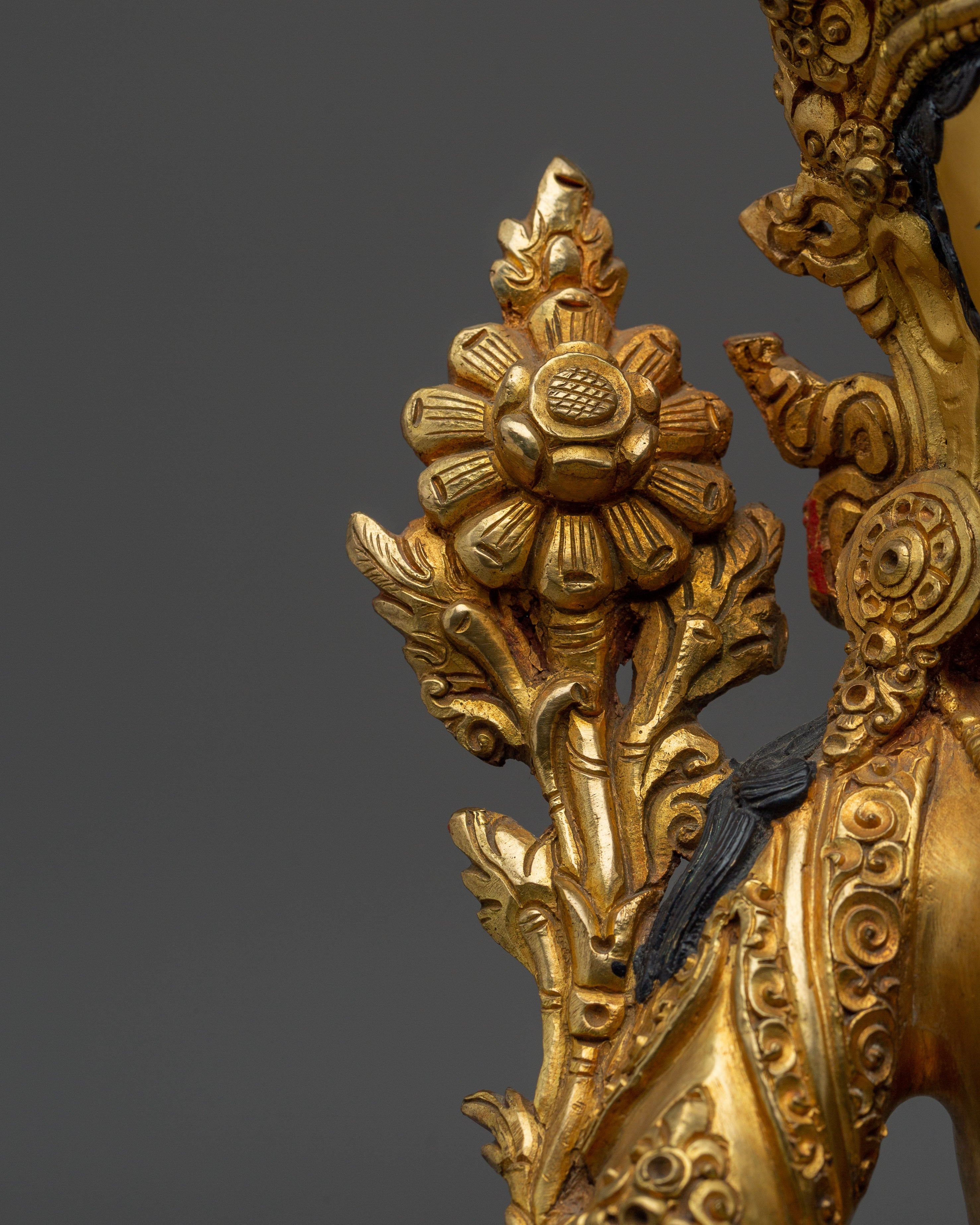 Exquisite Golden Green Tara Artwork | Embodiment of Compassion and Swift Protection