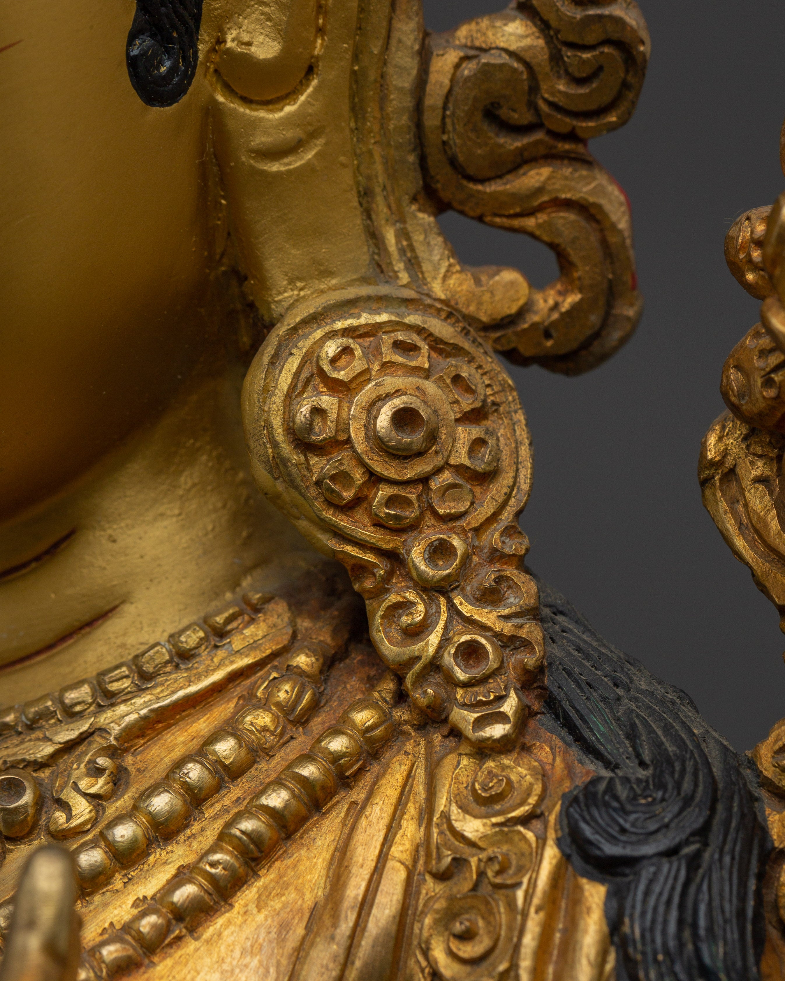 Exquisite Golden Green Tara Artwork | Embodiment of Compassion and Swift Protection