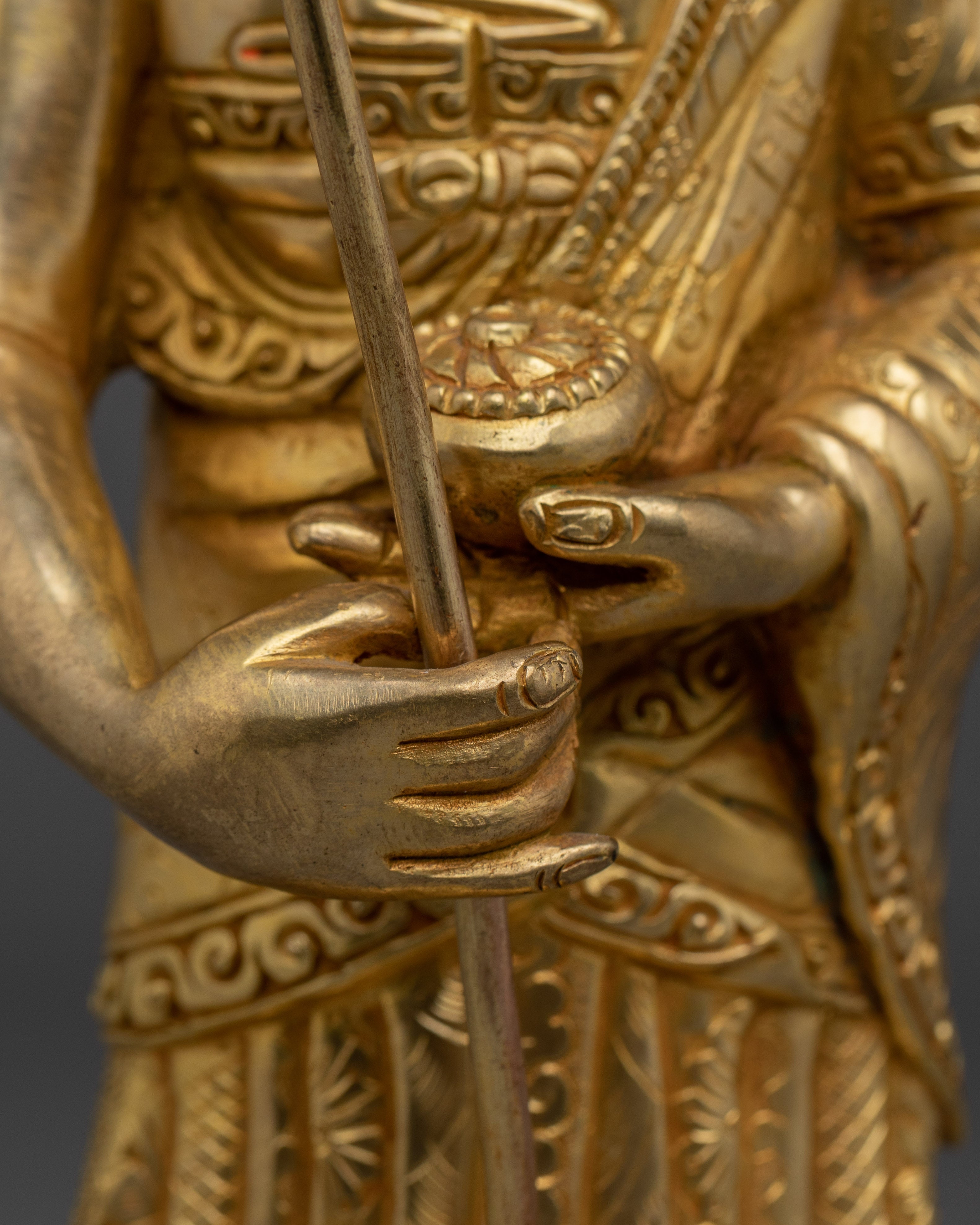 Gold Gilded Shakyamuni Buddha Disciples Statues | Spiritual Altar, Meditation Room Decor