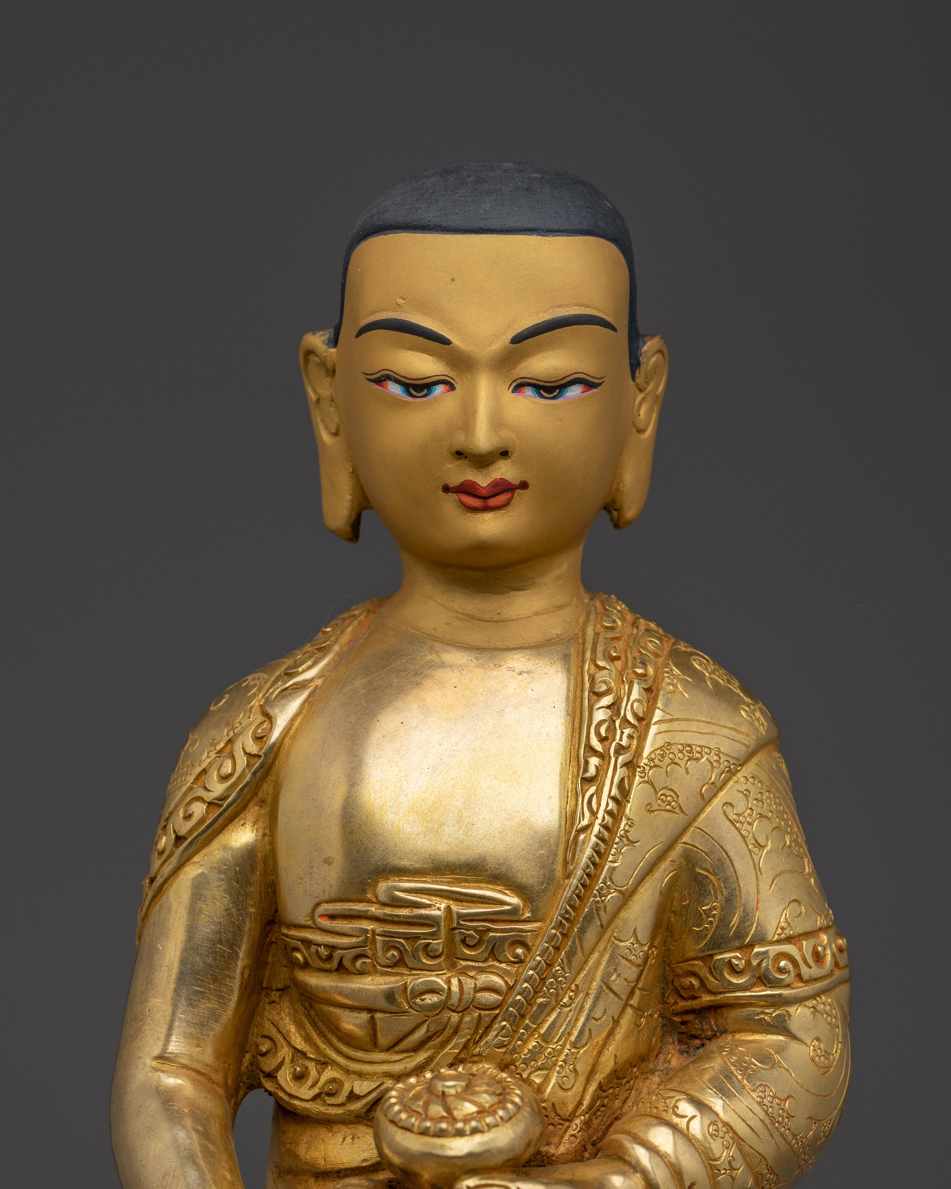 Gold Gilded Shakyamuni Buddha Disciples Statues | Spiritual Altar, Meditation Room Decor