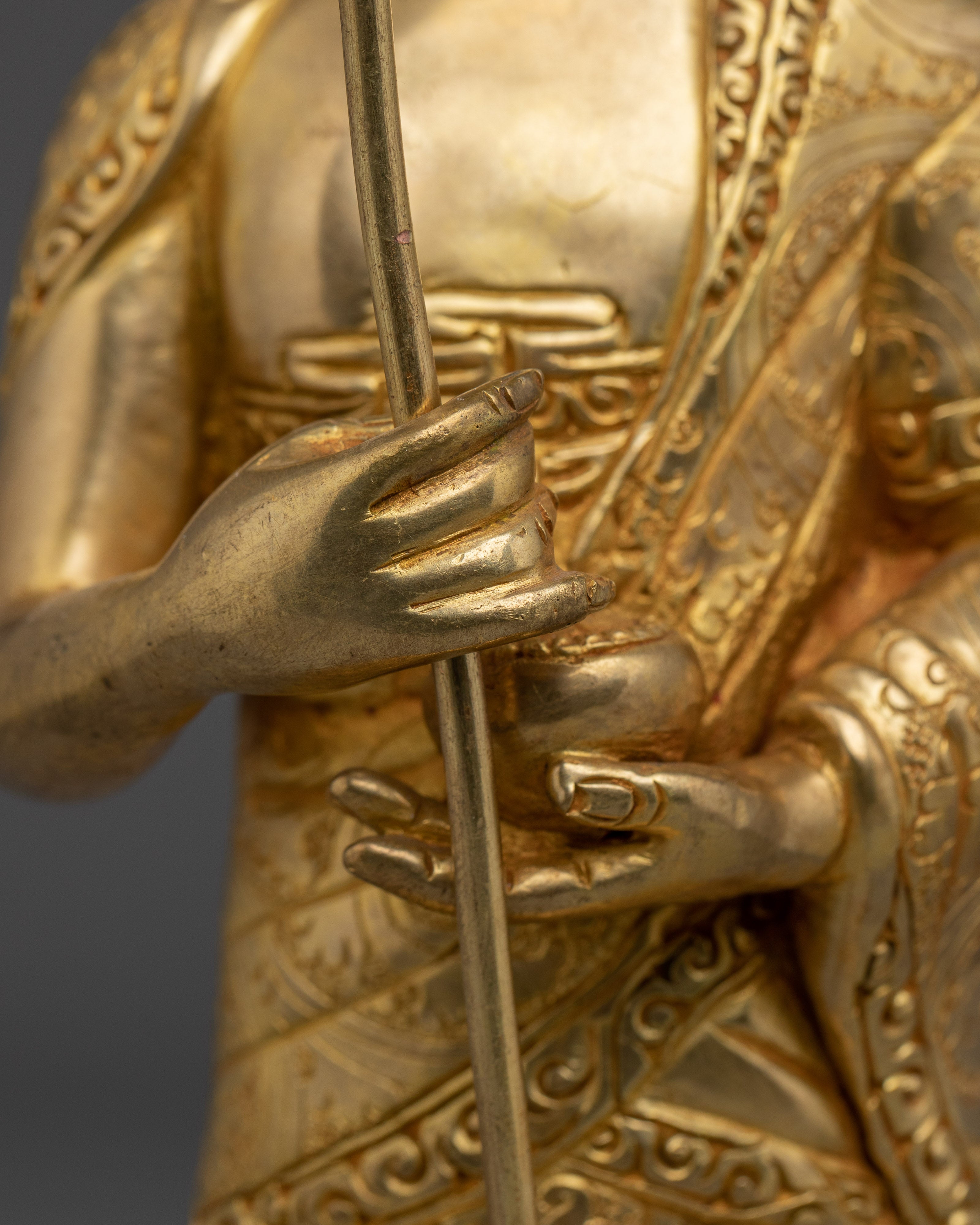 Gold Gilded Shakyamuni Buddha Disciples Statues | Spiritual Altar, Meditation Room Decor