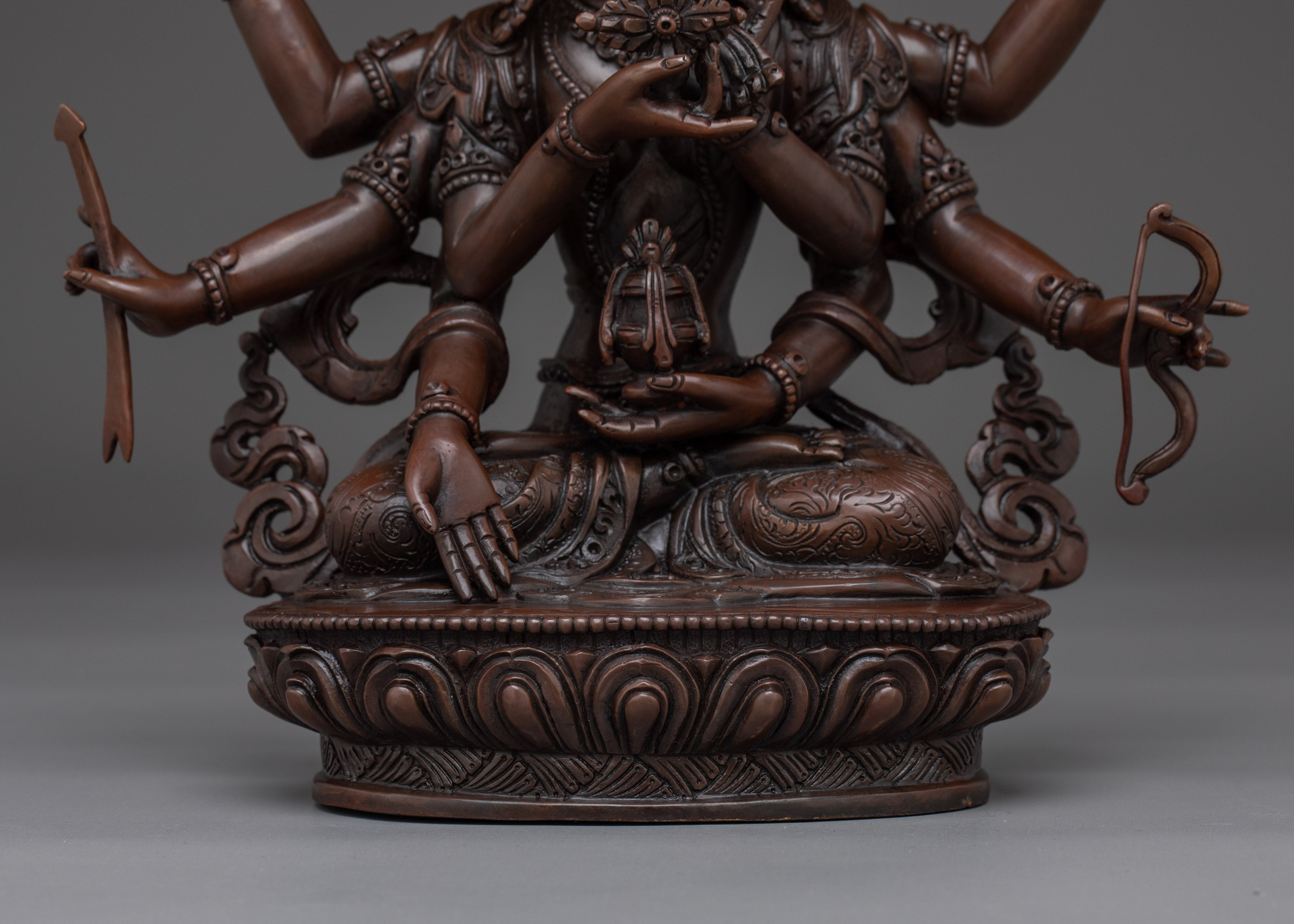 Handcrafted Namgyalma Copper Statue | Buddhist Deity Sculpture for Spiritual Practice