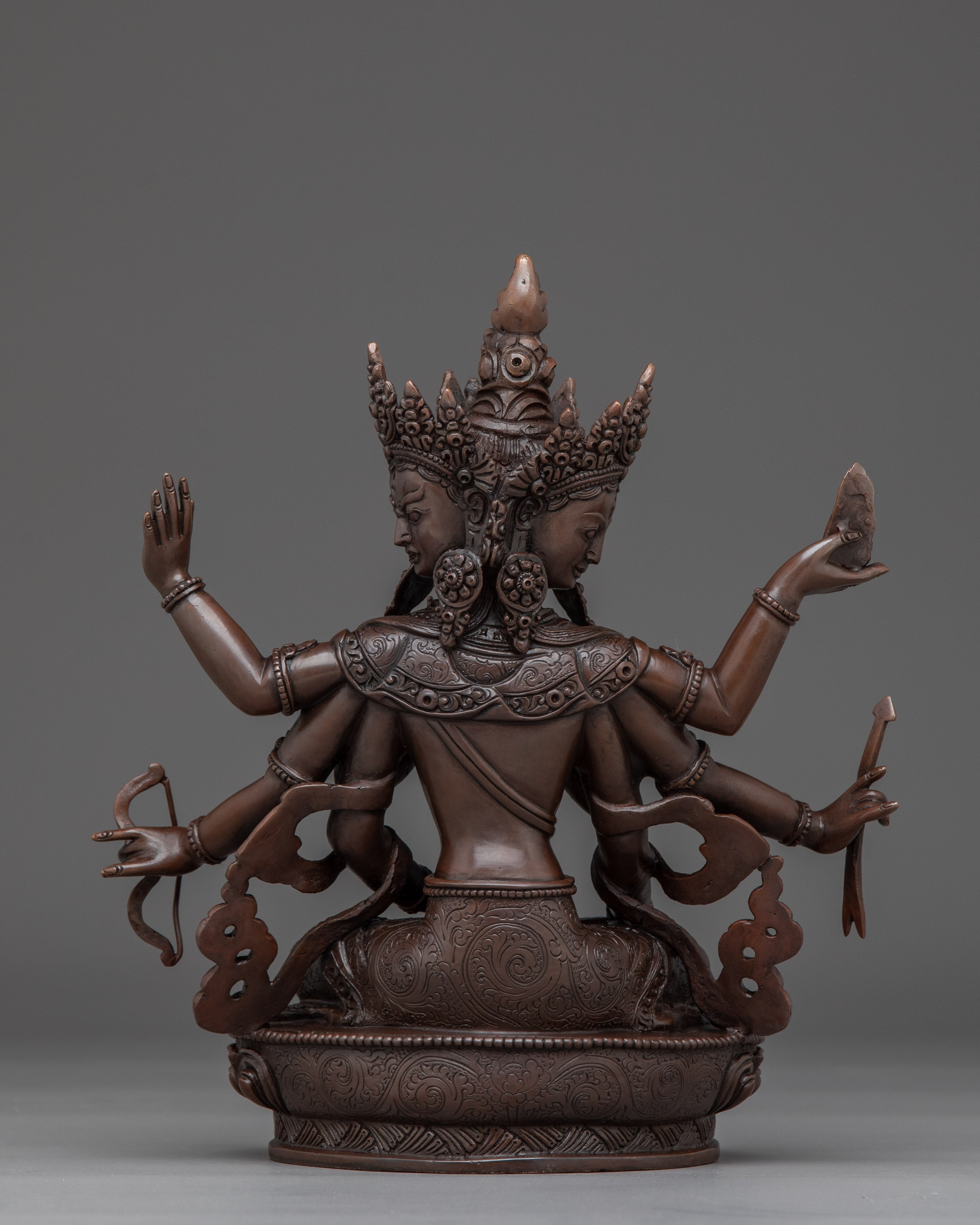 Handcrafted Namgyalma Copper Statue | Buddhist Deity Sculpture for Spiritual Practice