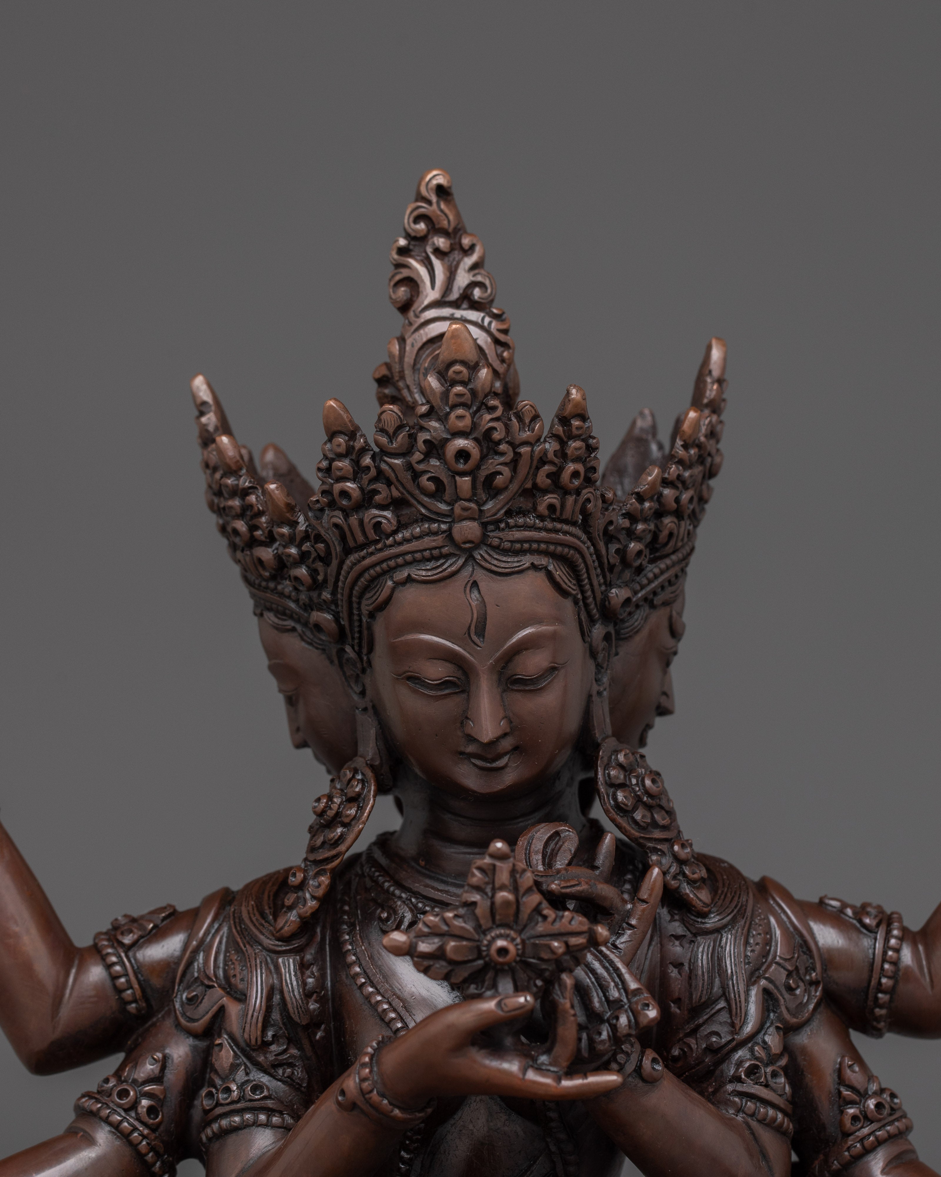 Handcrafted Namgyalma Copper Statue | Buddhist Deity Sculpture for Spiritual Practice