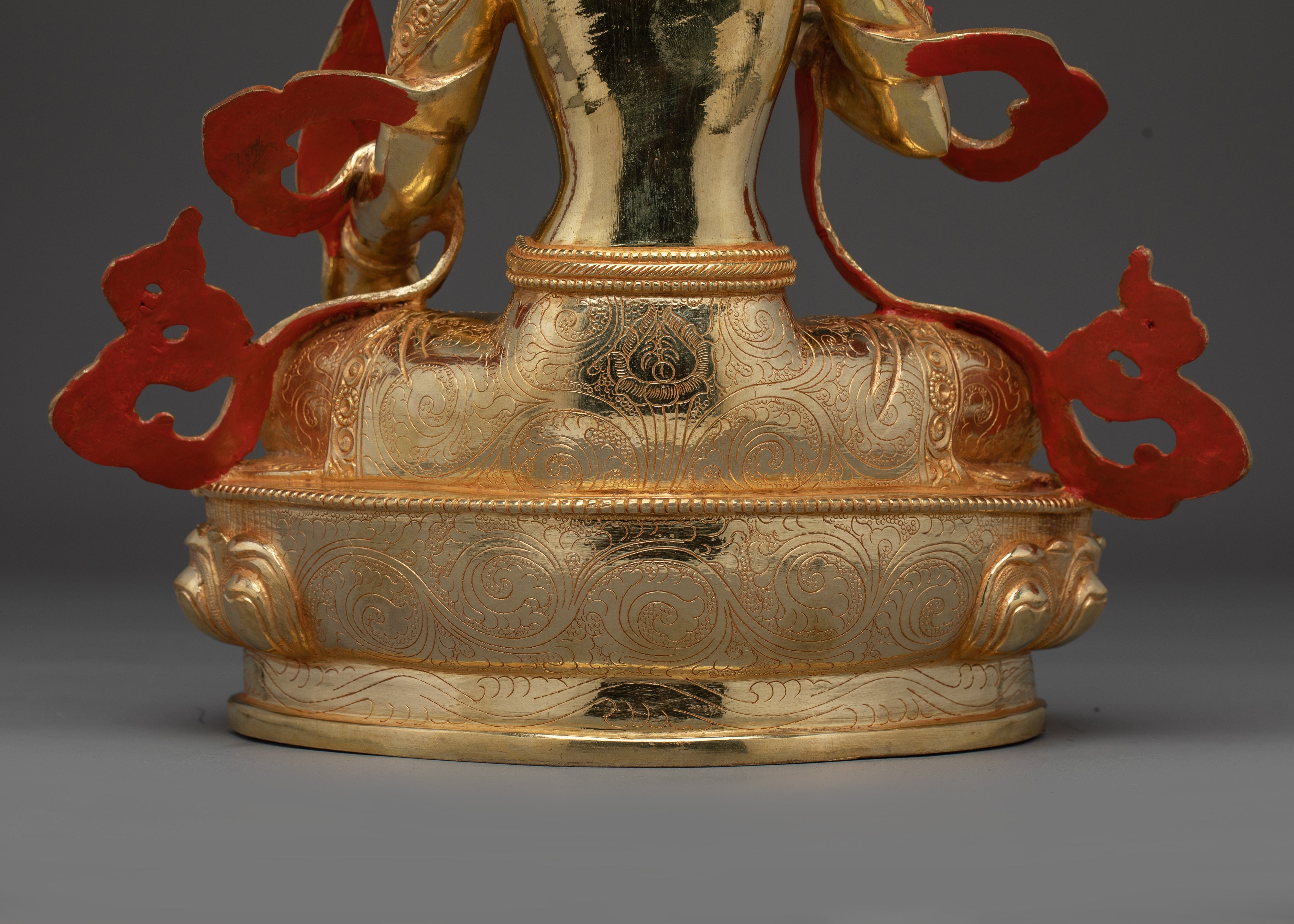 Gold Gilded Kshitigarbha Bodhisattva Statue | Buddhist Art for Shrine or Altar Decor