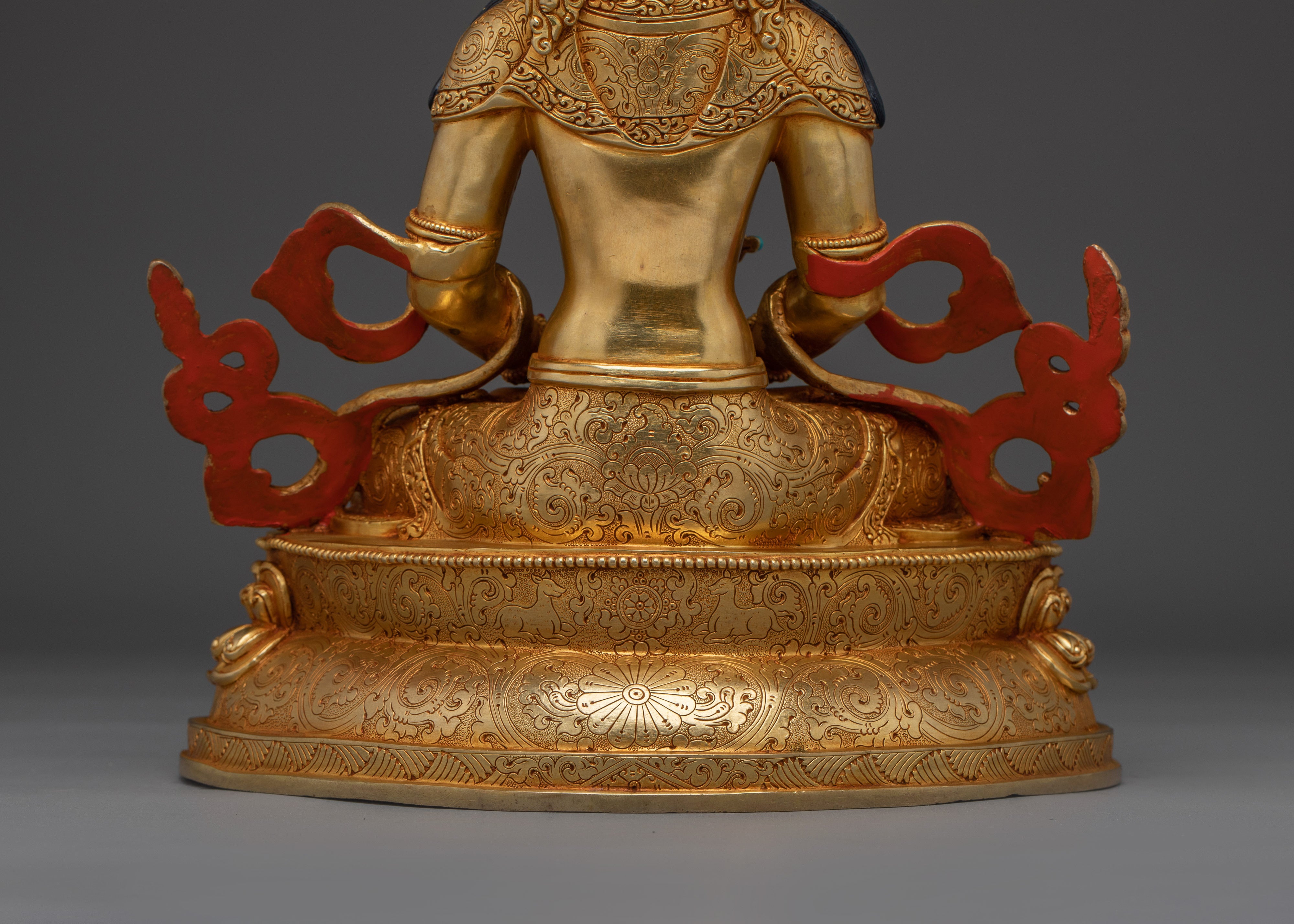 Gold Gilded Vairocana Buddha Statue | Traditional Artwork