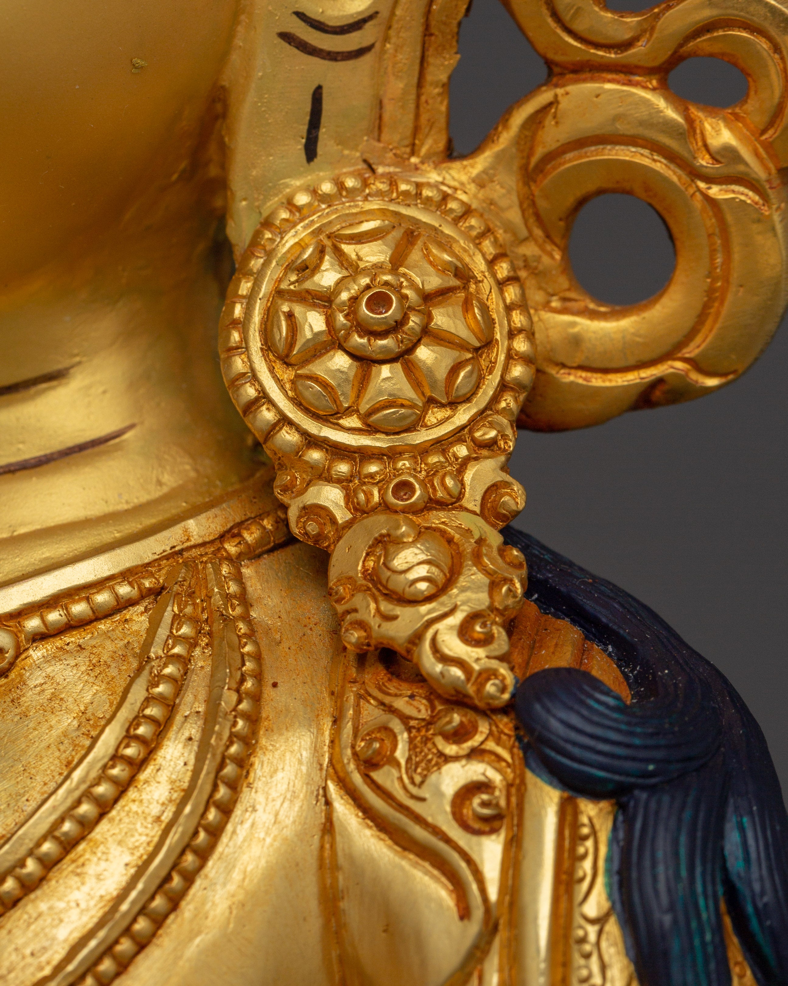 Handmade Golden Buddhist Deity Vajrasattva Art | The Thunderbolt Being